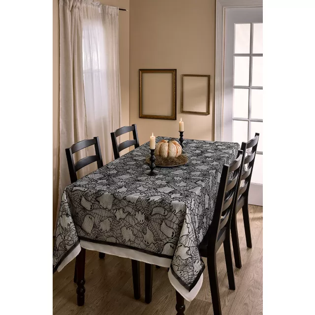 Black Lace Ghost Tablecloth