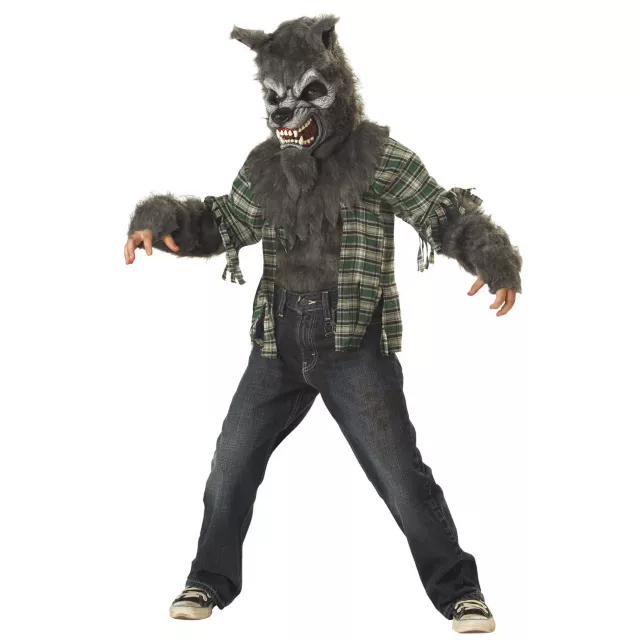 Kids Howling at the Moon Gray Wolf Costume
