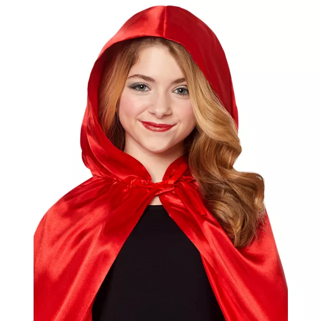 Kids Red Satin Cape