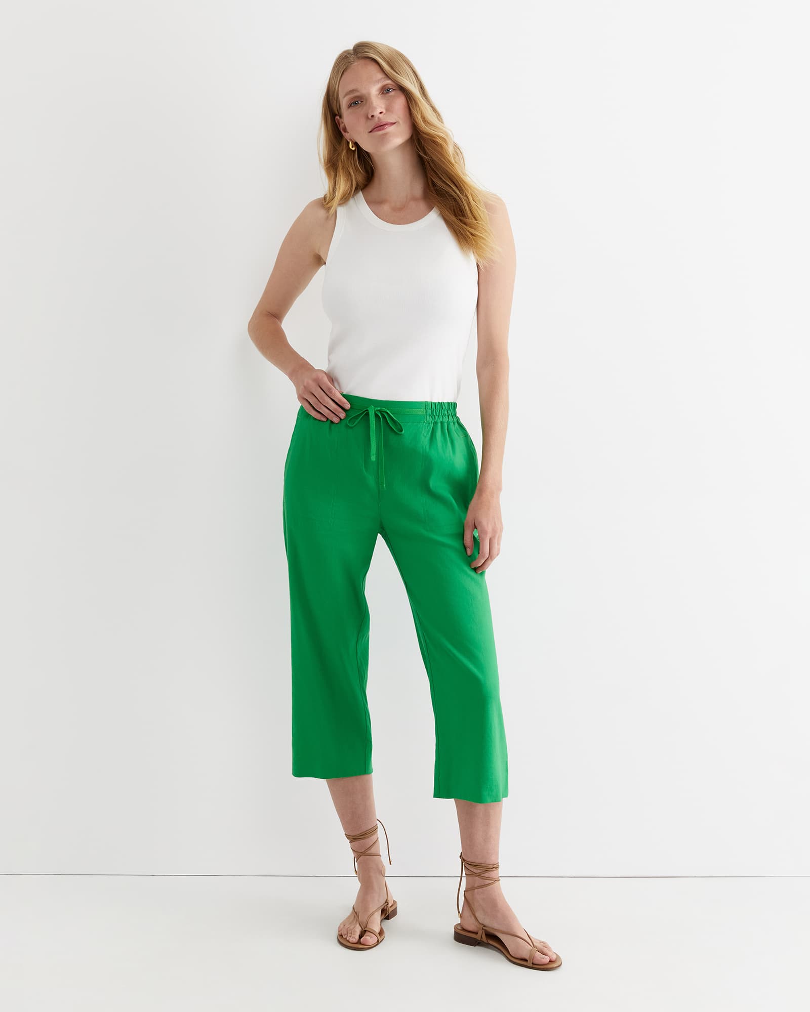 Rosa Crop Linen Pant