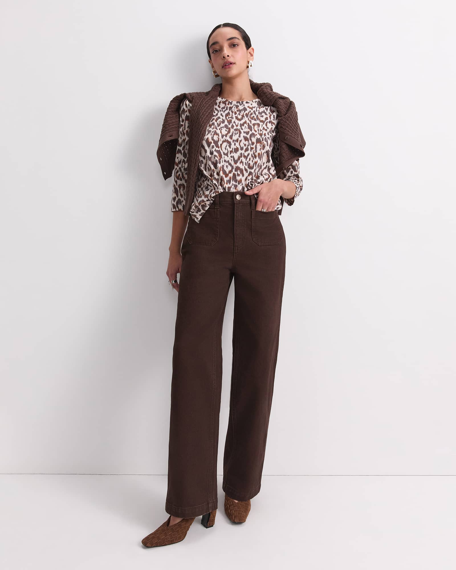 Lottie Animal 3/4 Mercerised Tee