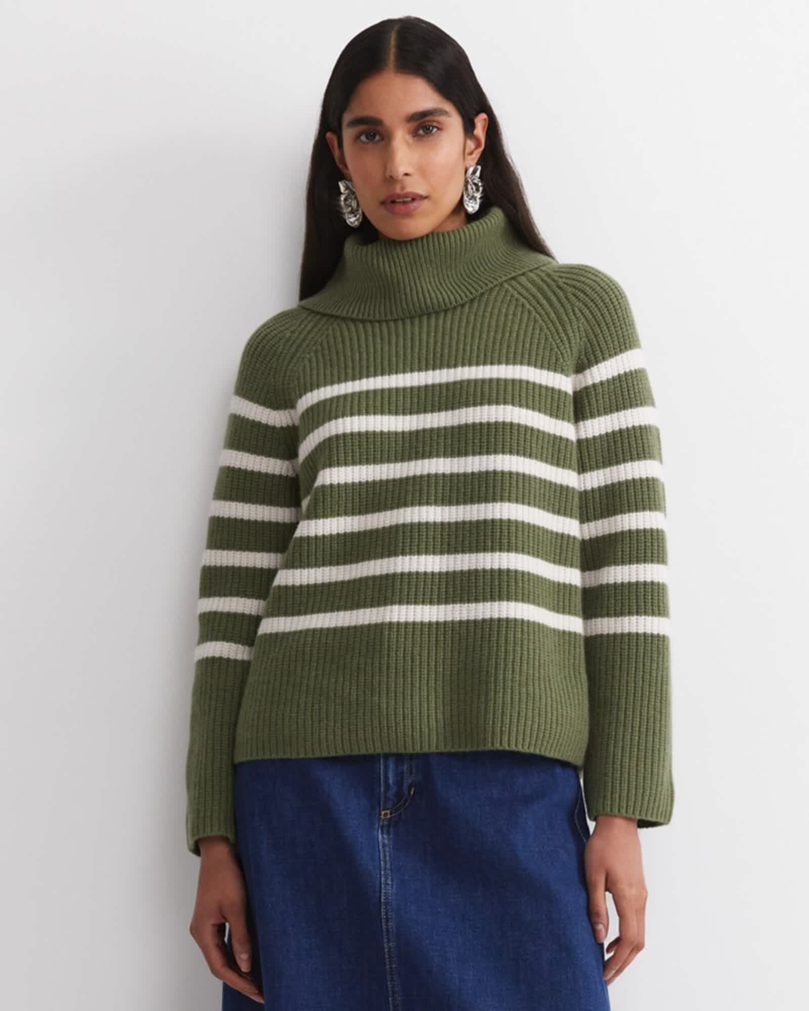 Sunshine Stripe Turtleneck Sweater