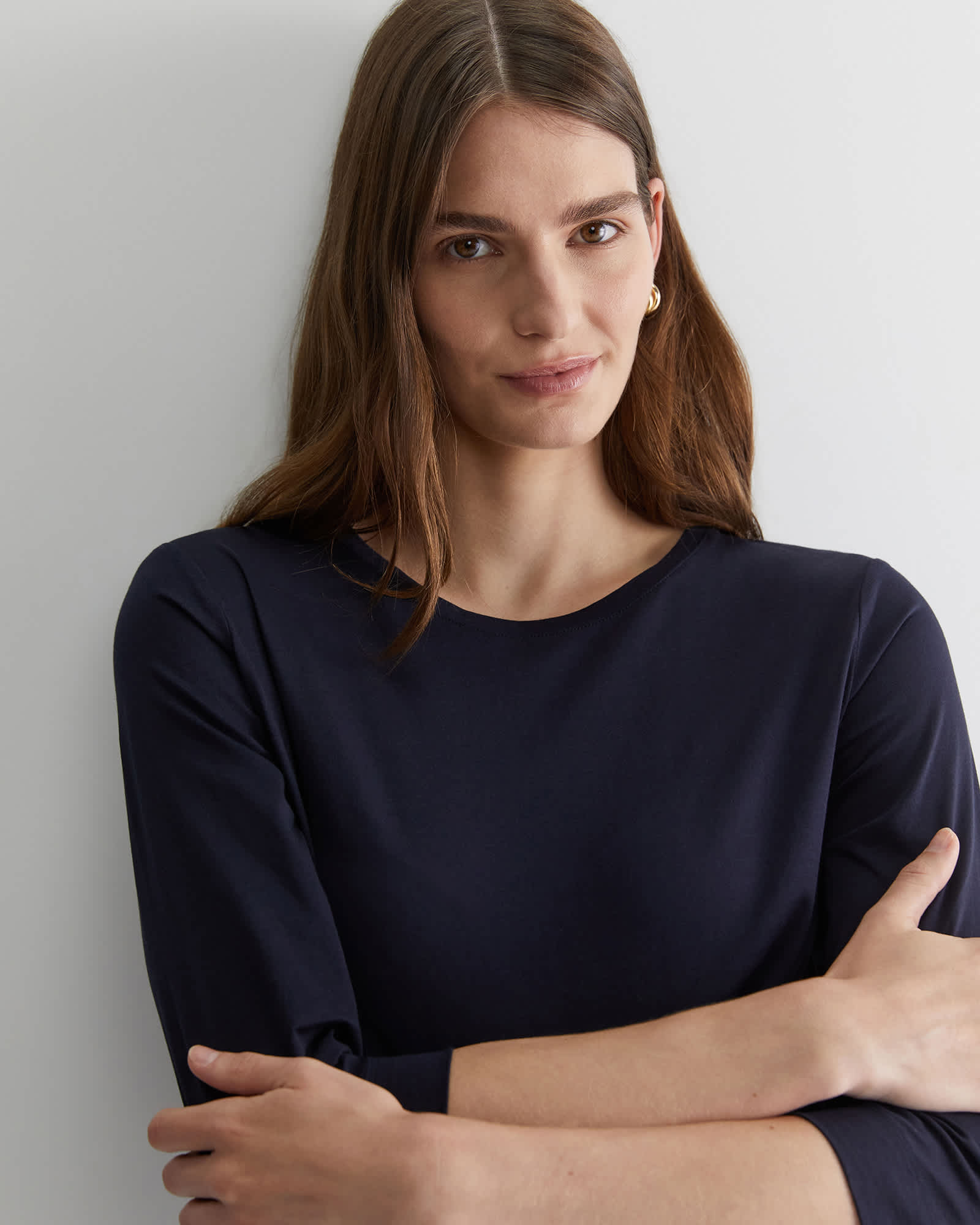 Cotton Crew 3 Quarter Sleeve T-Shirt