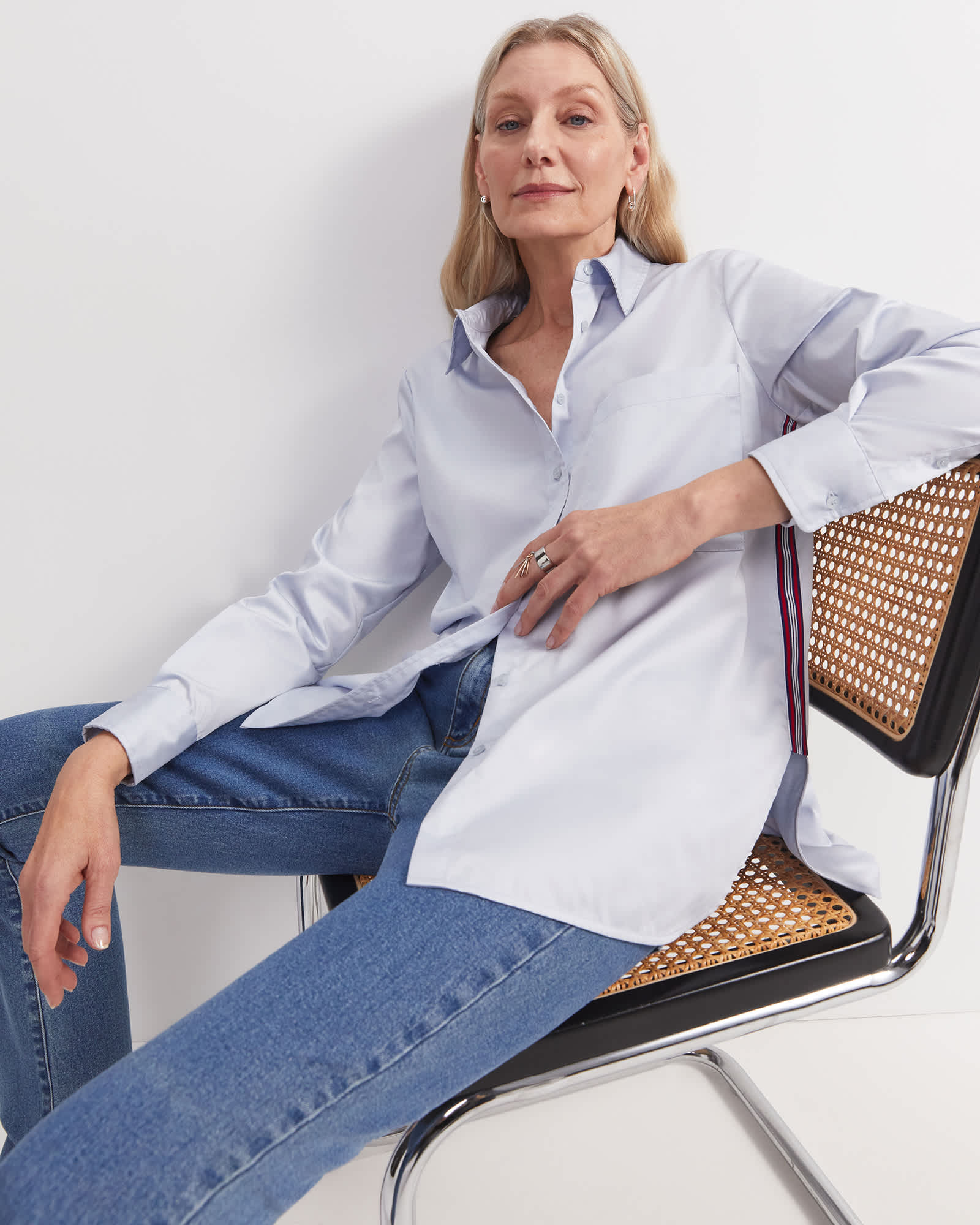 Hallie Stripe Trim Shirt