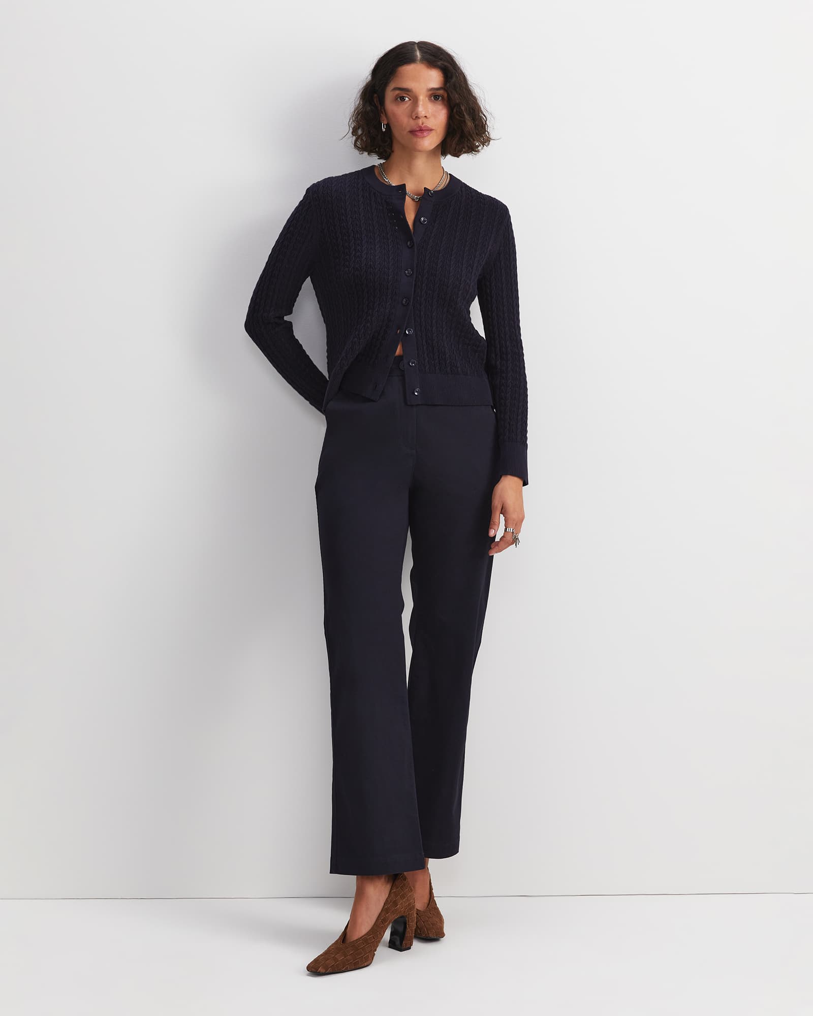 Elka Pointelle Cardigan