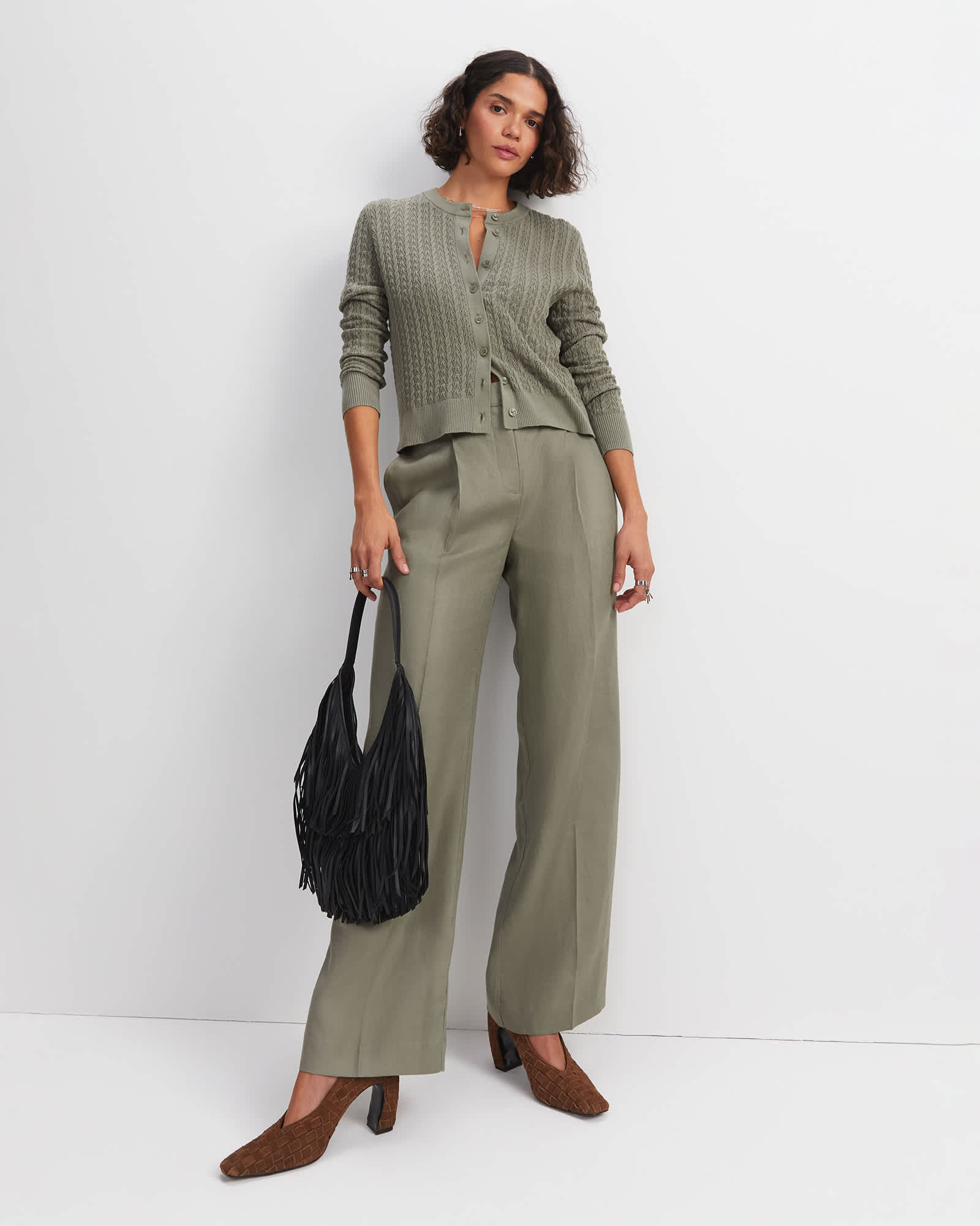 Elka Pointelle Cardigan