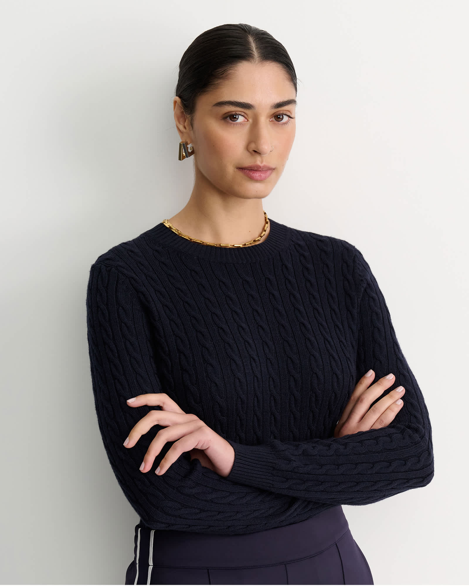 Merino Wool Baby Cable Sweater