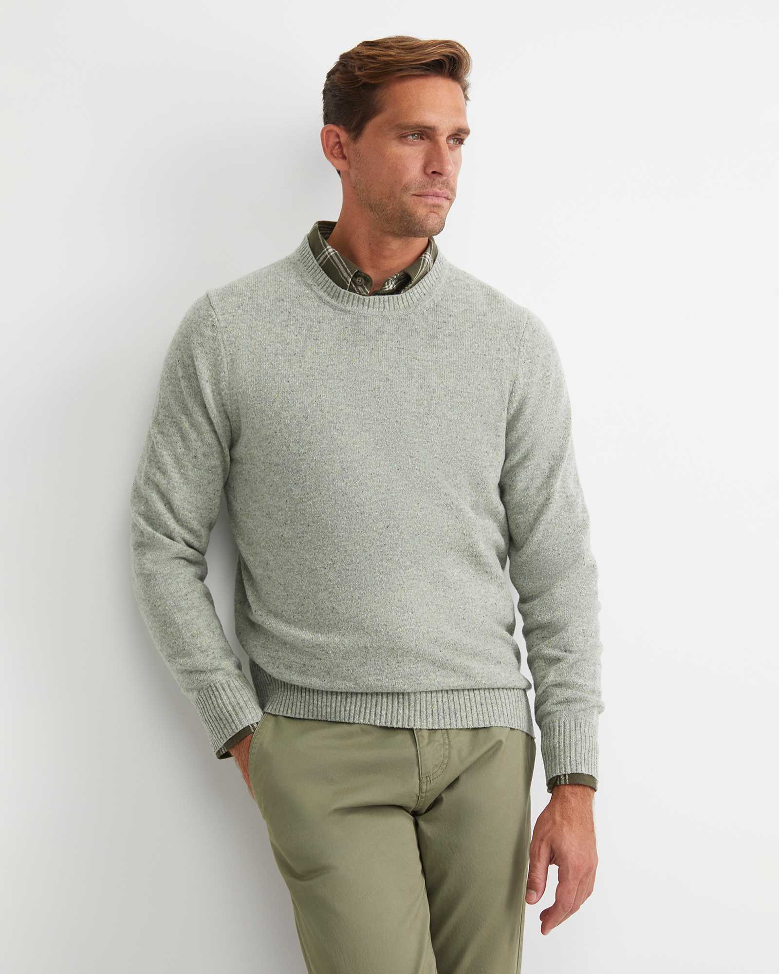 Noah Speckled Merino Crew Knit