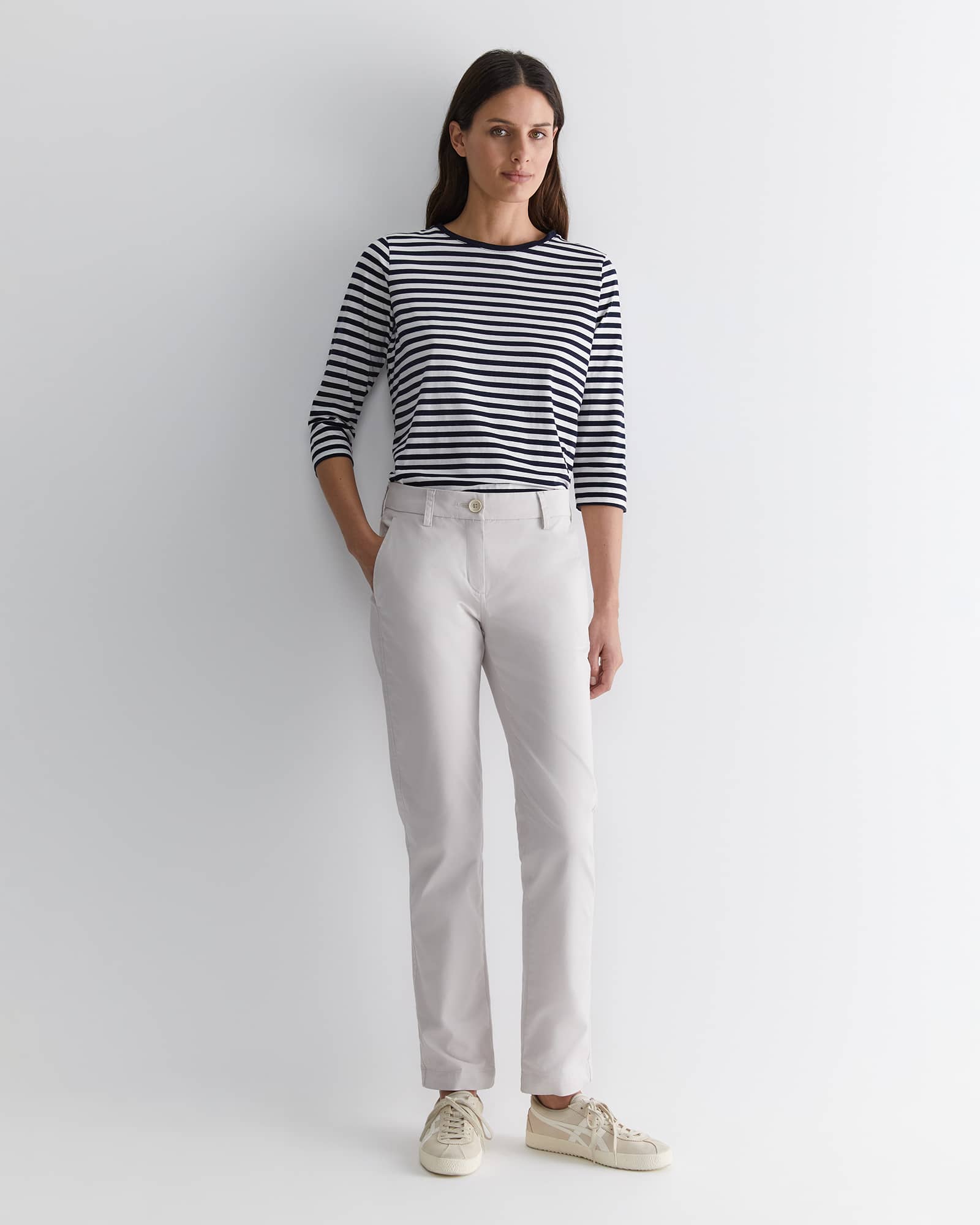 Cotton Crew 3 Quarter Sleeve T-Shirt