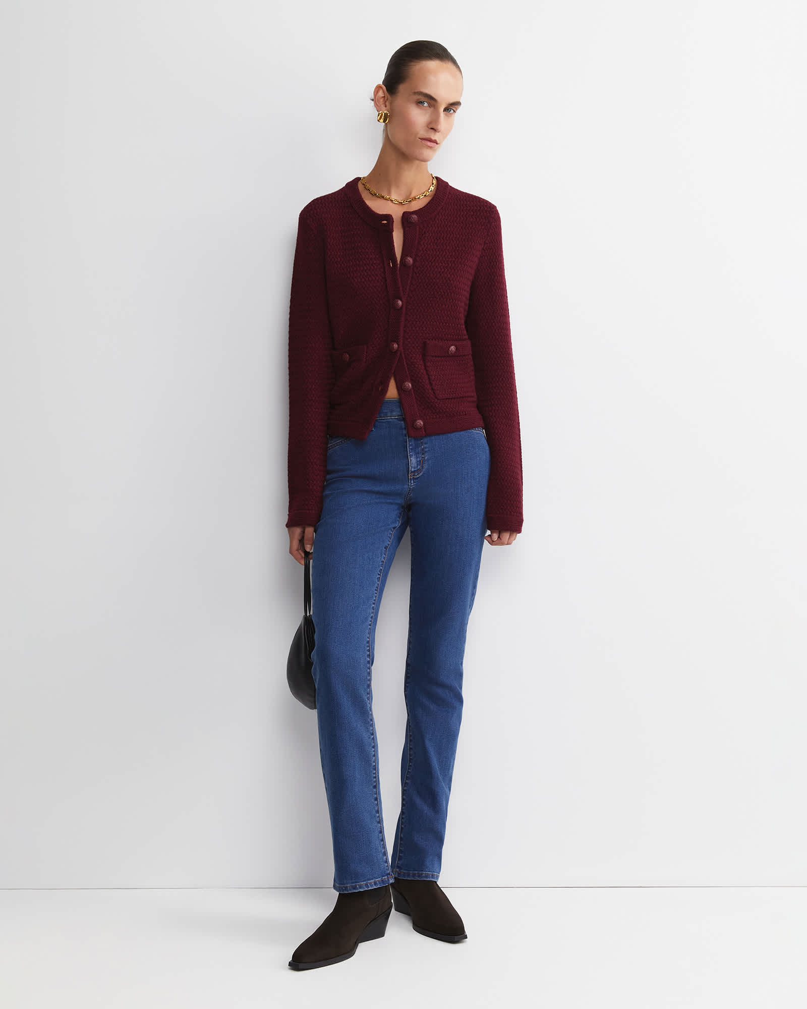 Joyce Merino Wool Cardigan