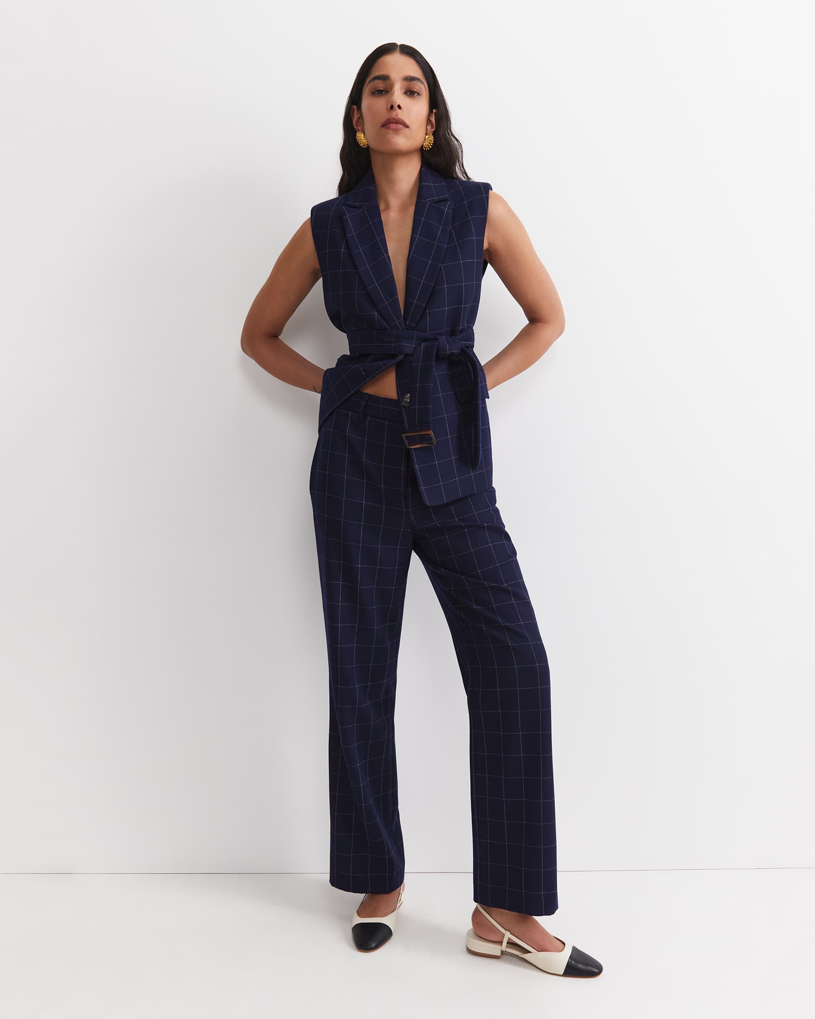 Chiara Check Straight Pant