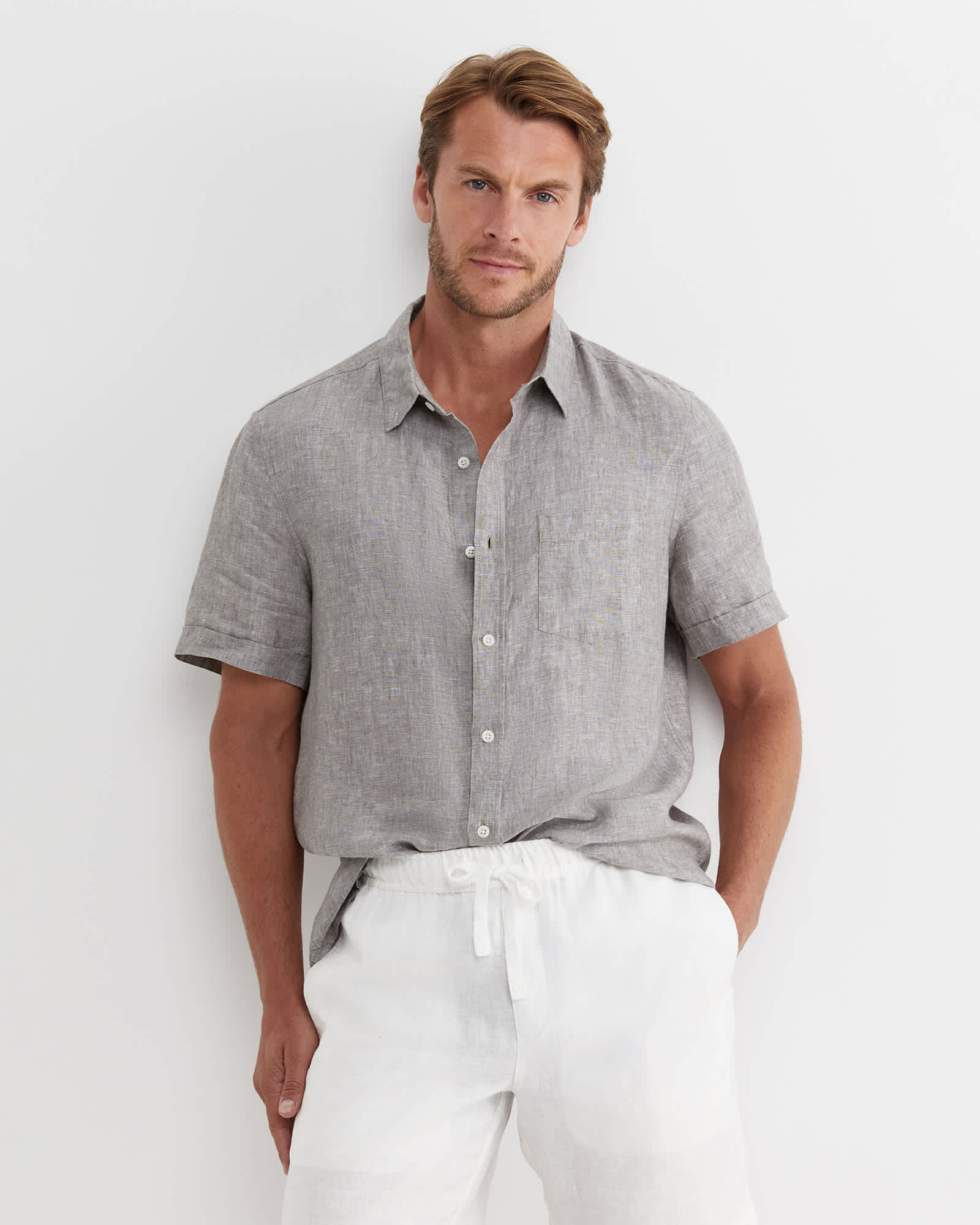 Short Sleeve Linen Shirt