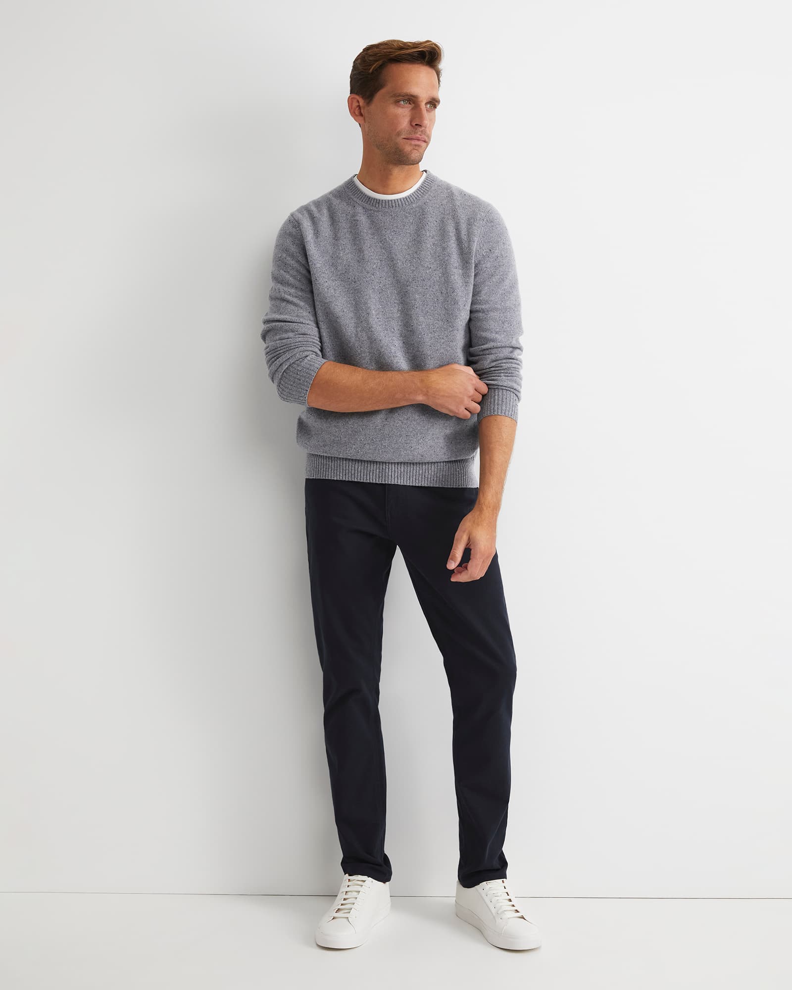 Noah Speckled Merino Crew Knit
