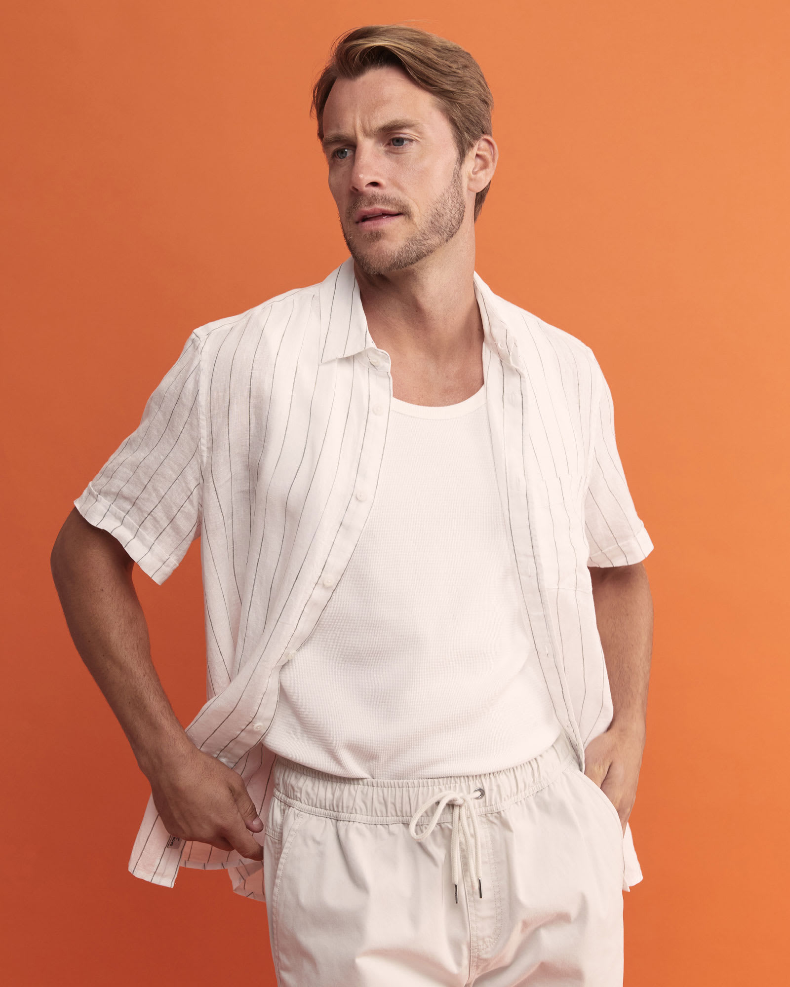 Alan Short Sleeve Linen Shirt