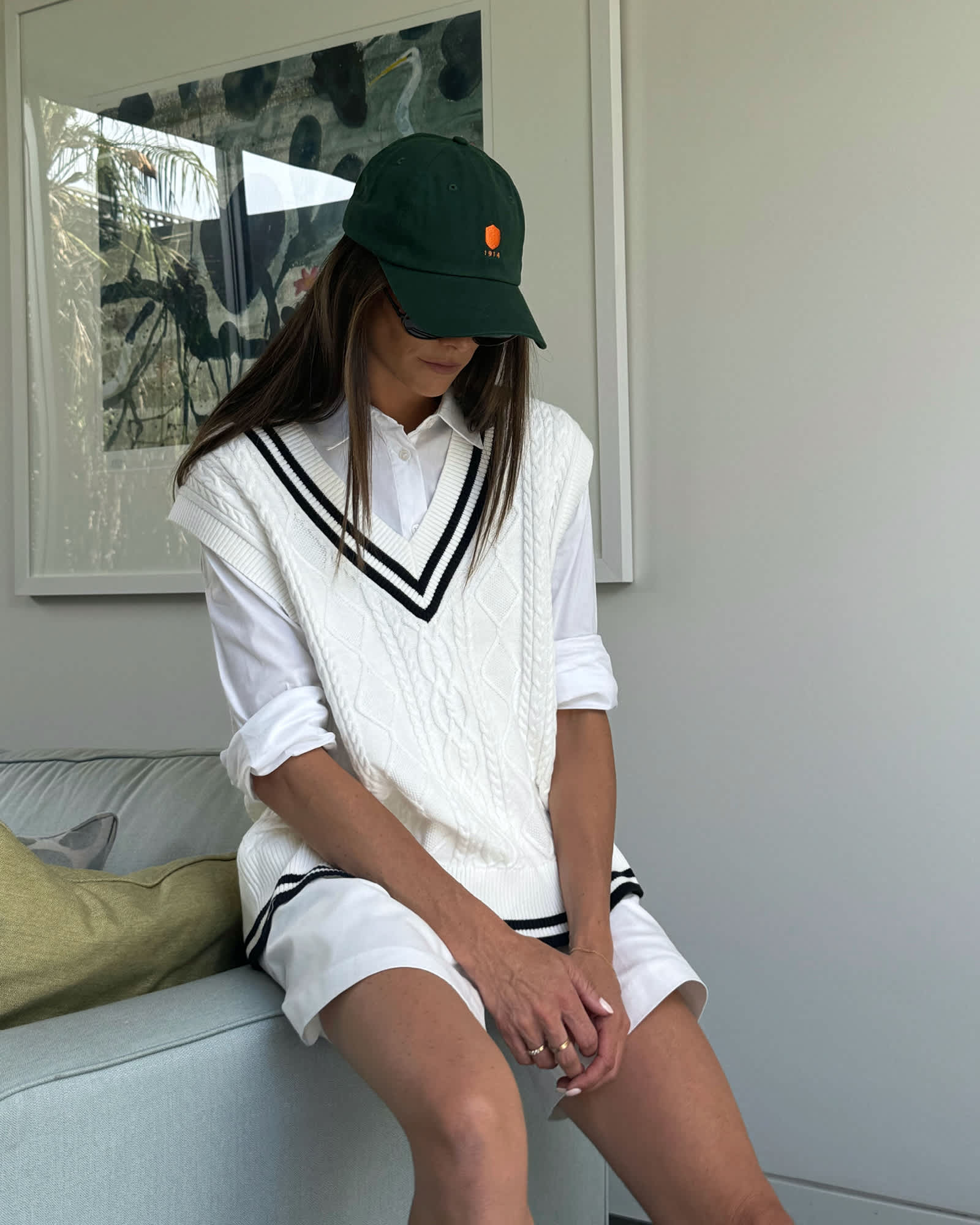 Elka Cable V-Neck Vest