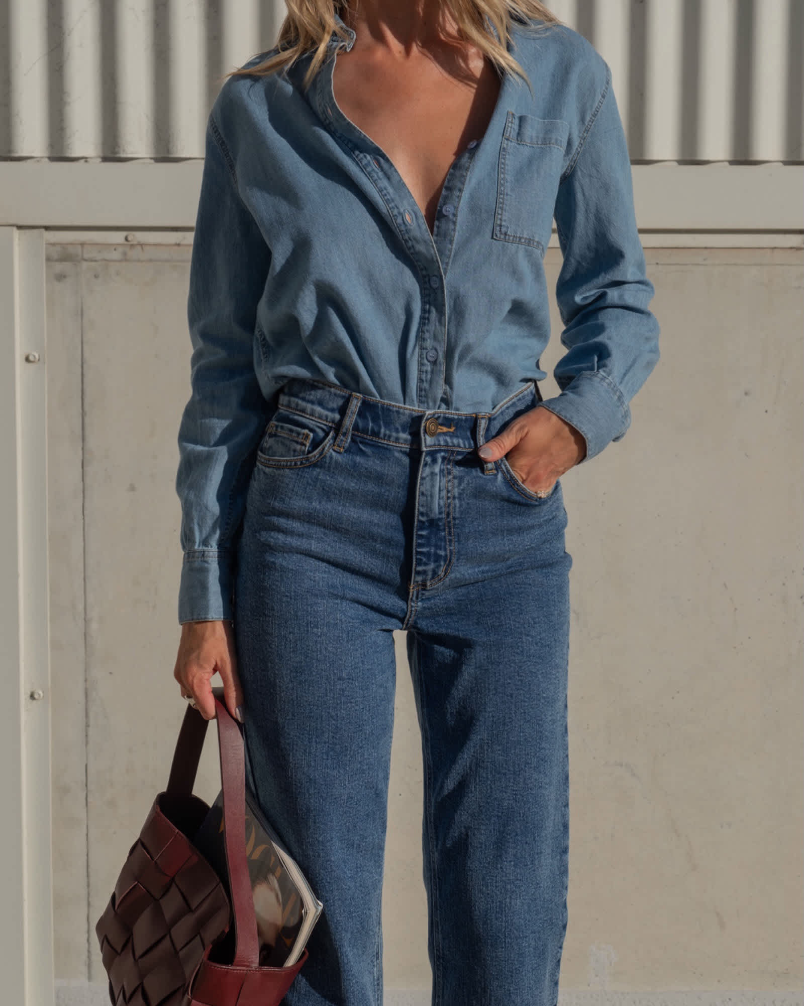 Carrie Chambray Long Sleeve Shirt