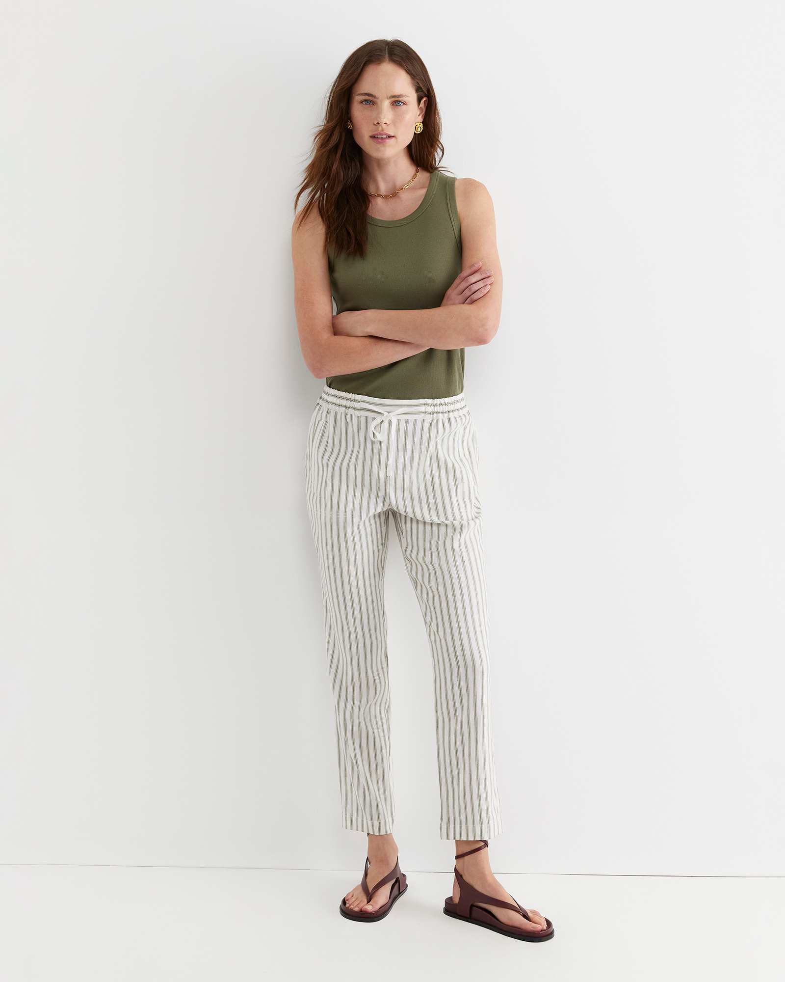 Rosa Stripe Linen Pant