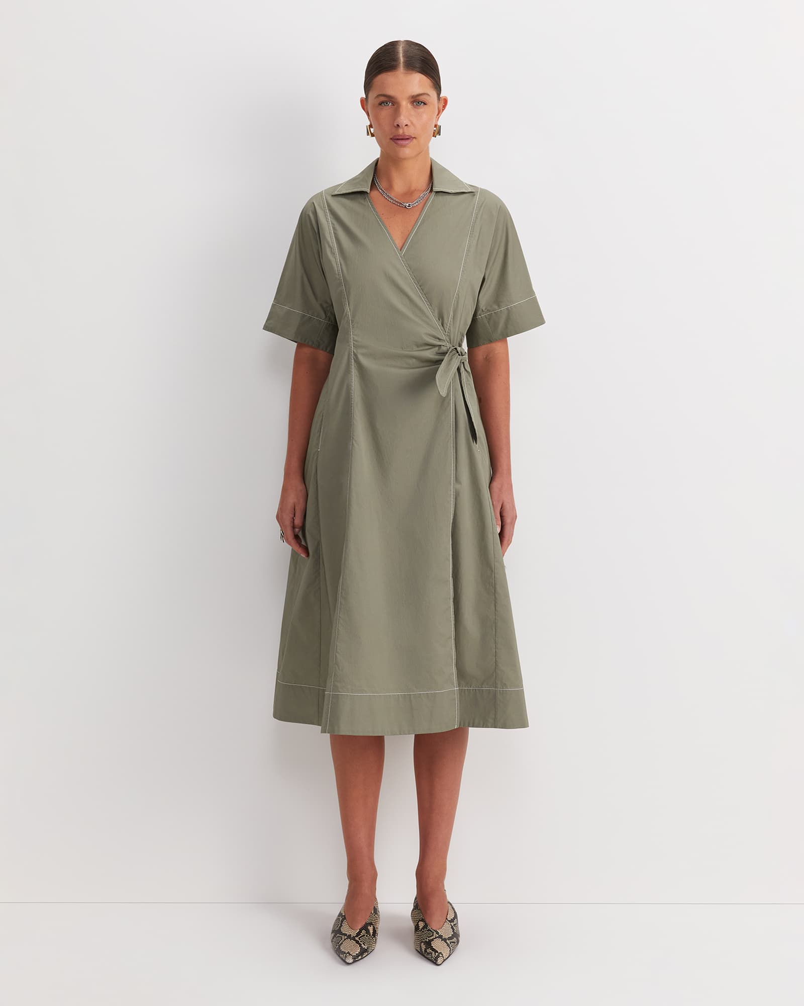 Shiloh Wrap Midi Dress
