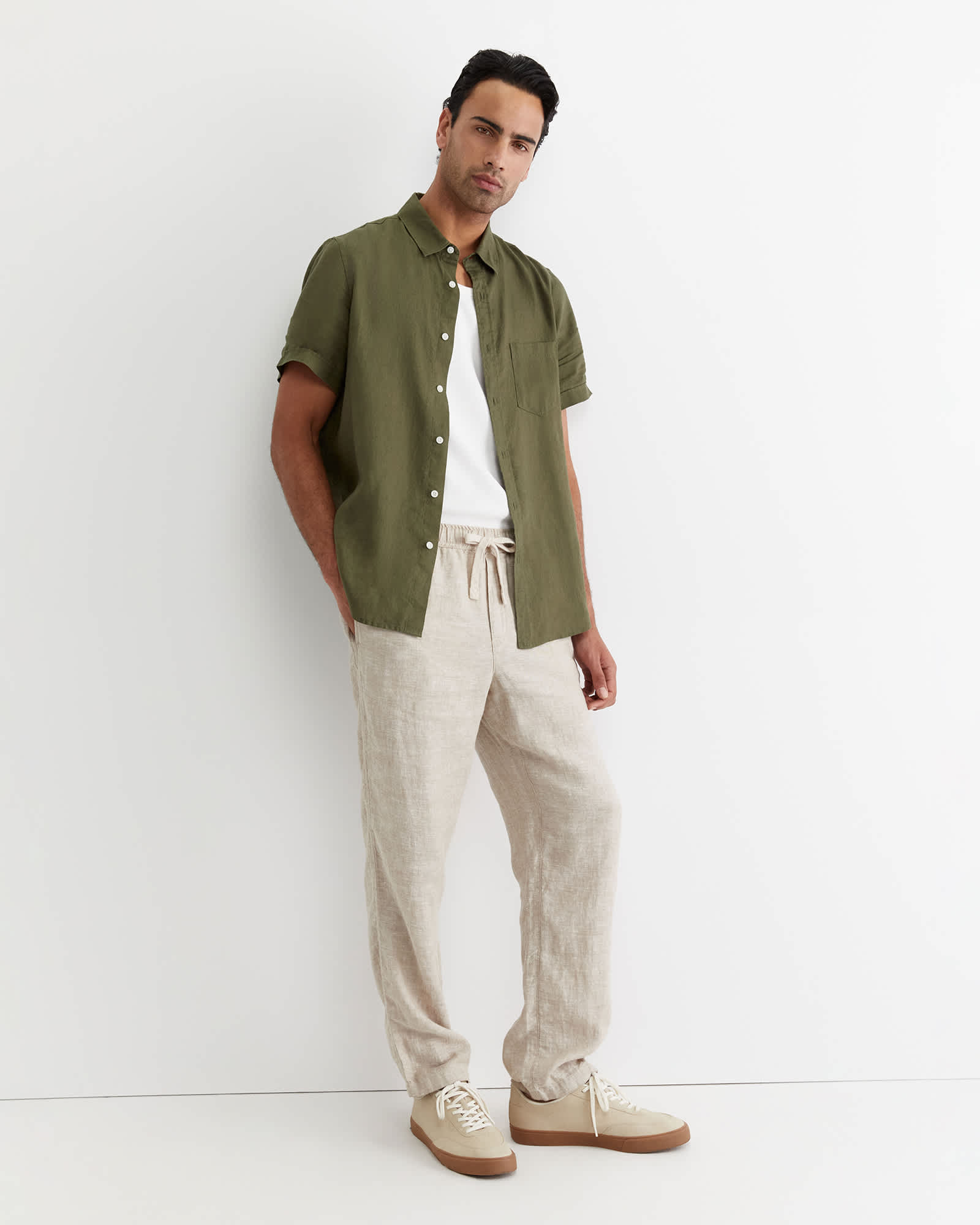 Short Sleeve Linen Shirt