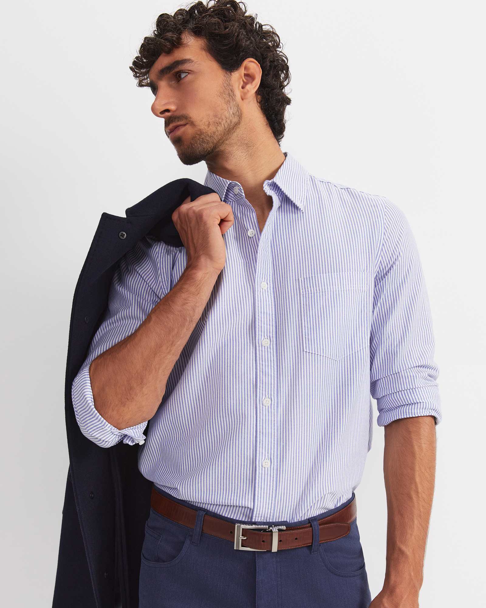 Oxford Stripe Long Sleeve Shirt