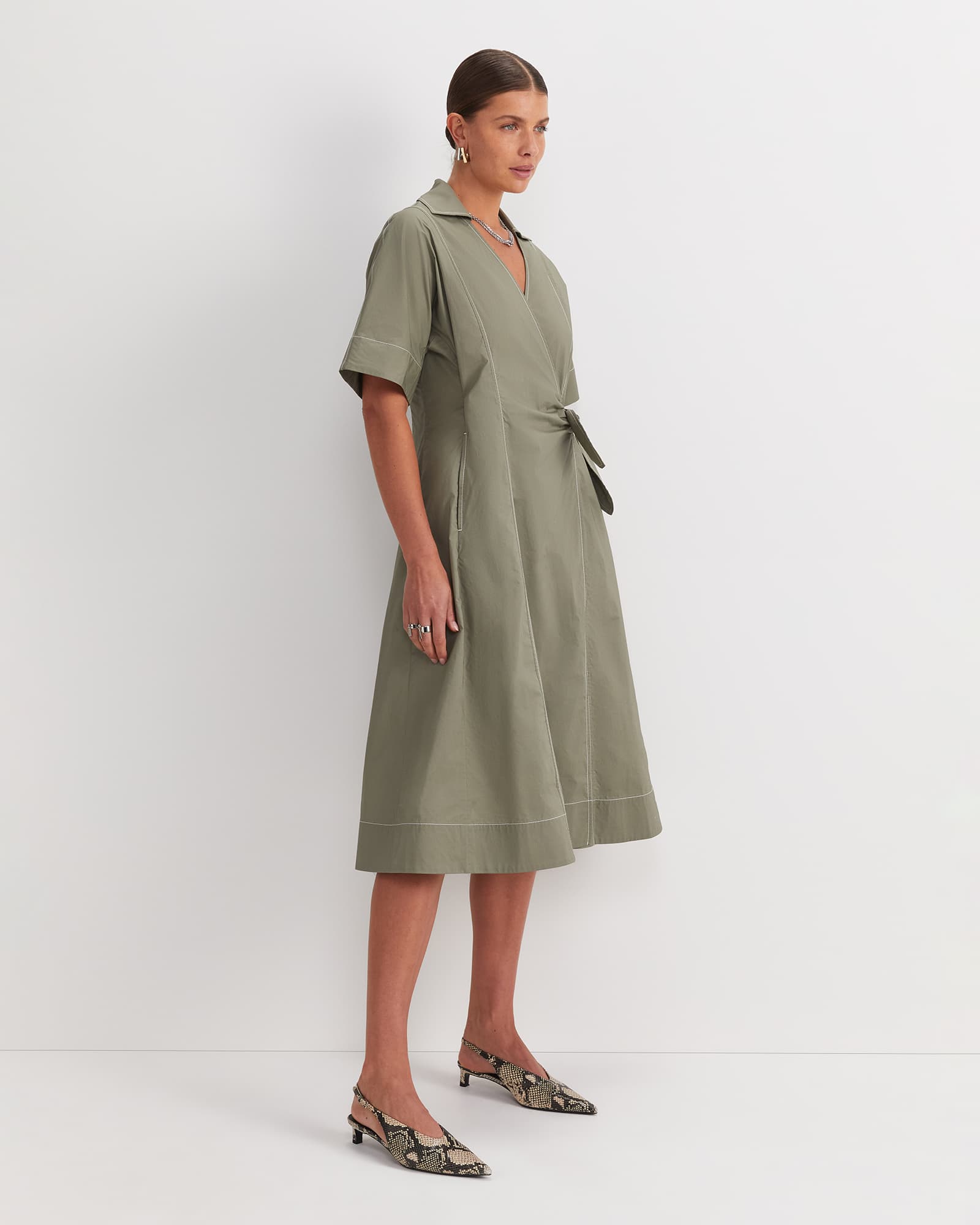 Shiloh Wrap Midi Dress