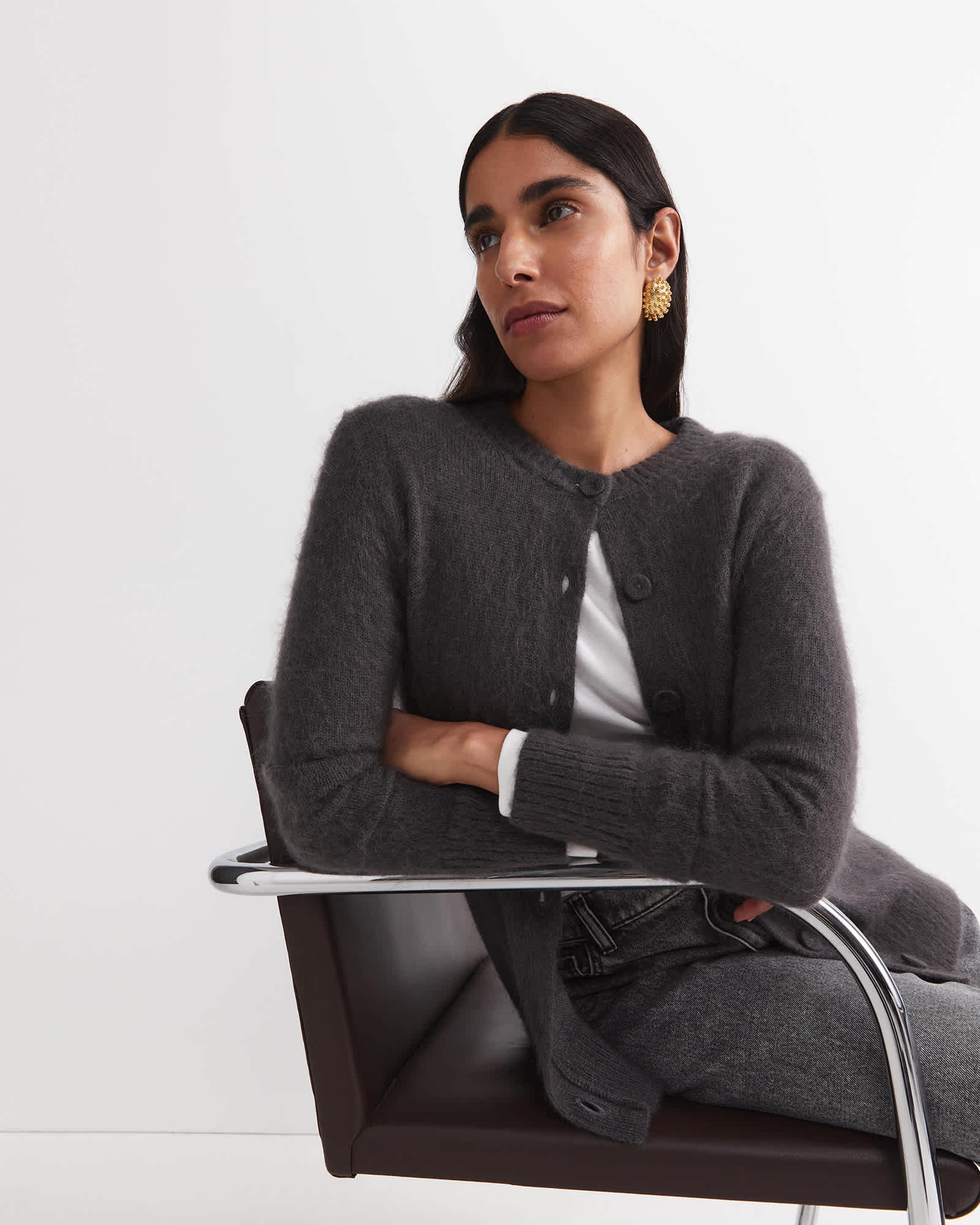 Tatiana Mohair Long Cardigan