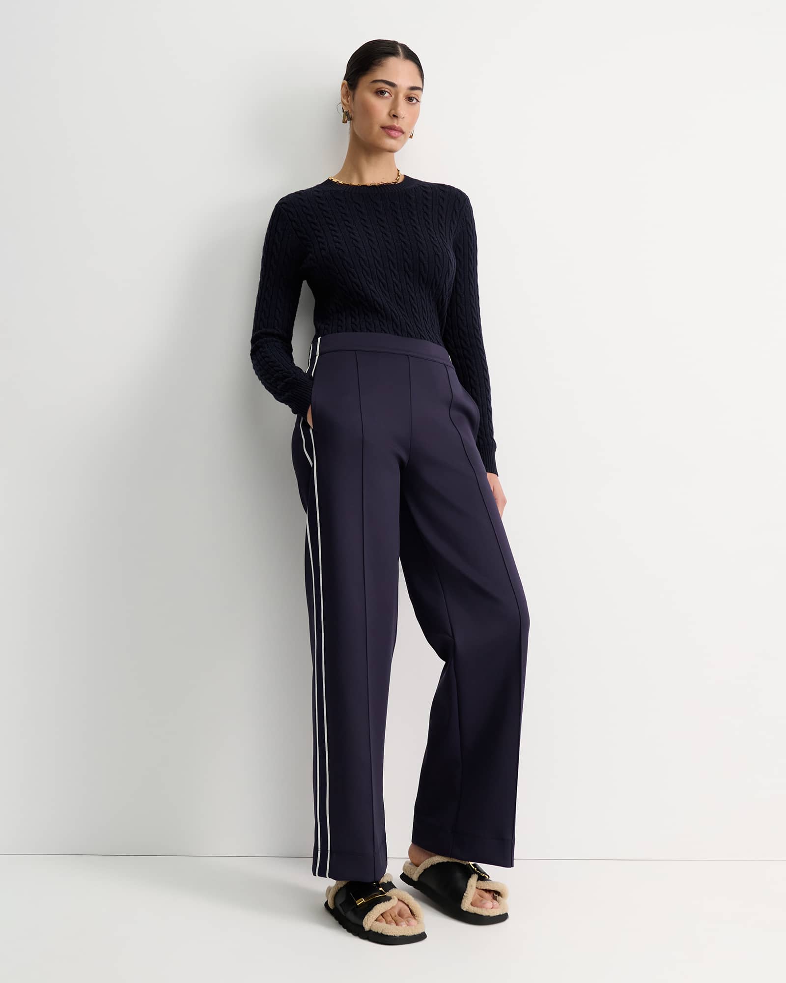 Merino Wool Baby Cable Sweater