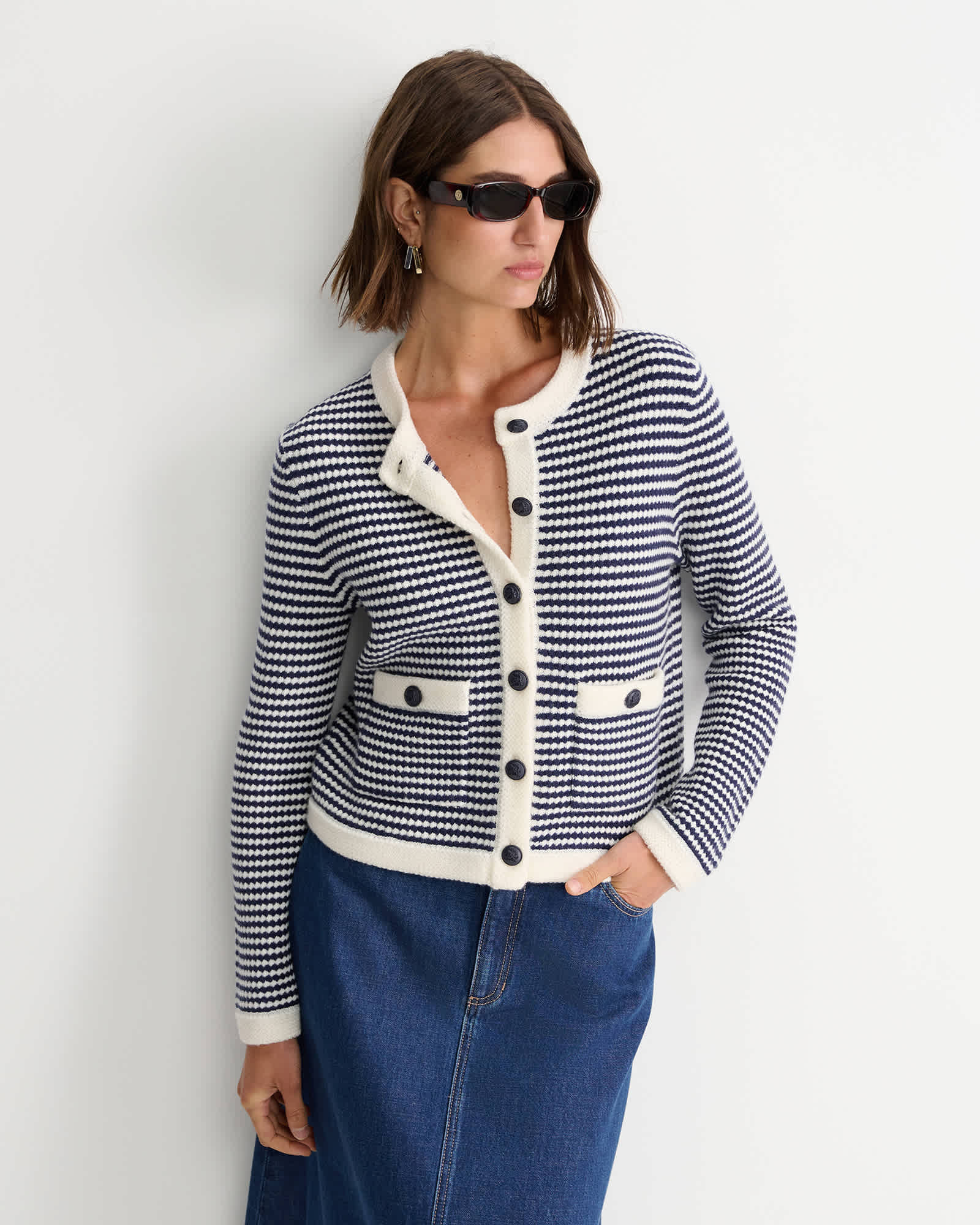 Joyce Merino Wool Cardigan