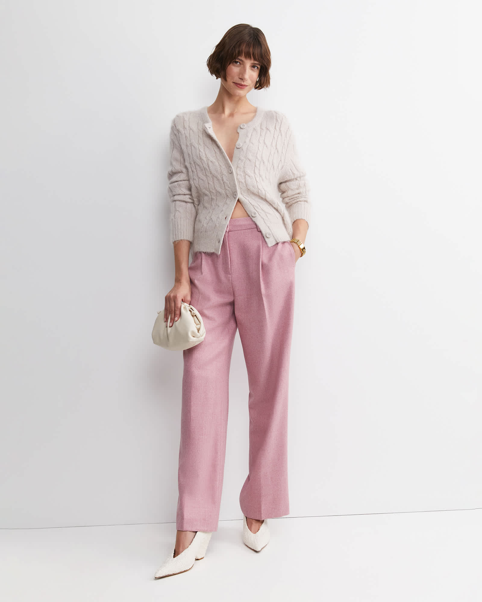 Tatiana Mohair Cable Cardigan