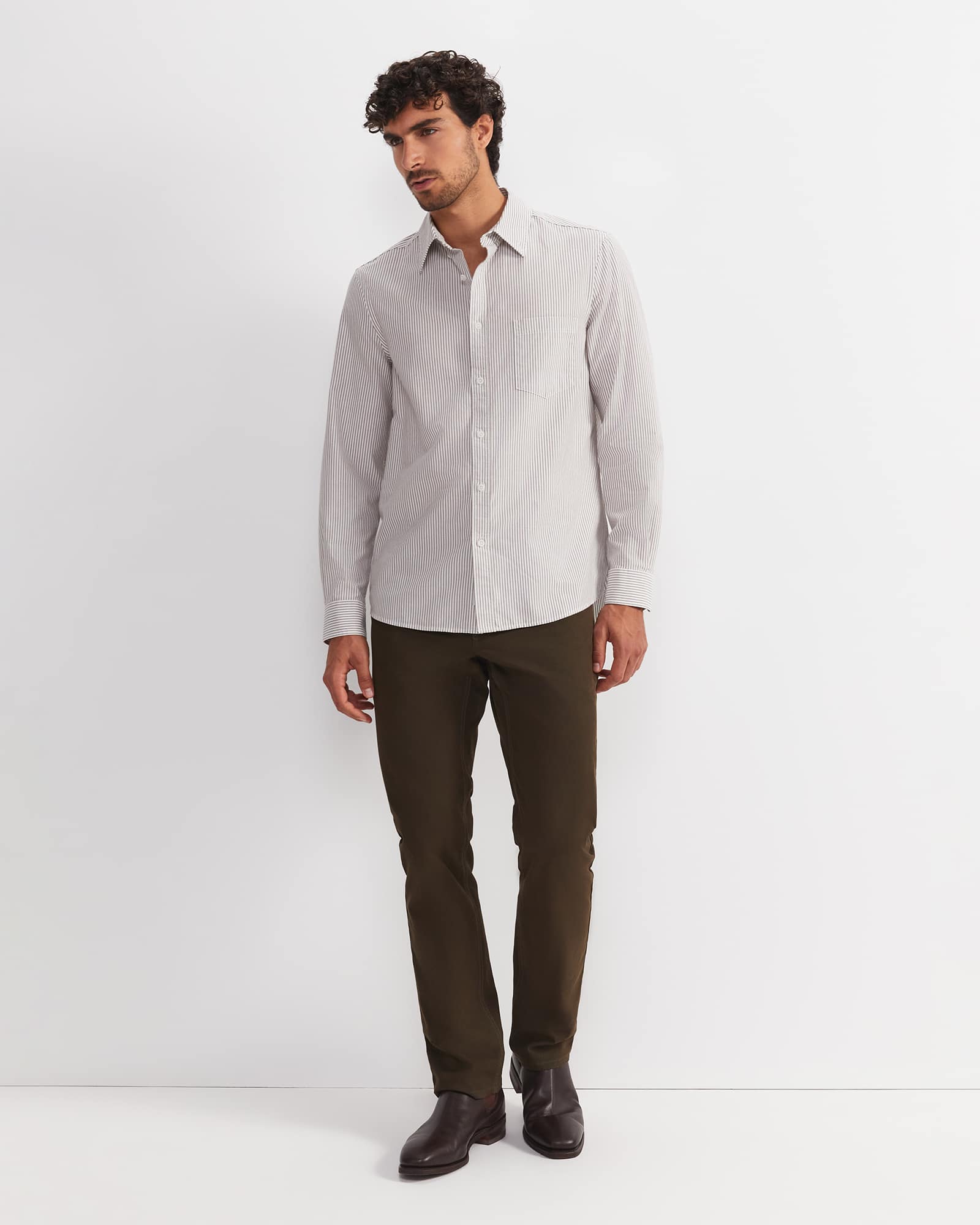 Oxford Stripe Long Sleeve Shirt