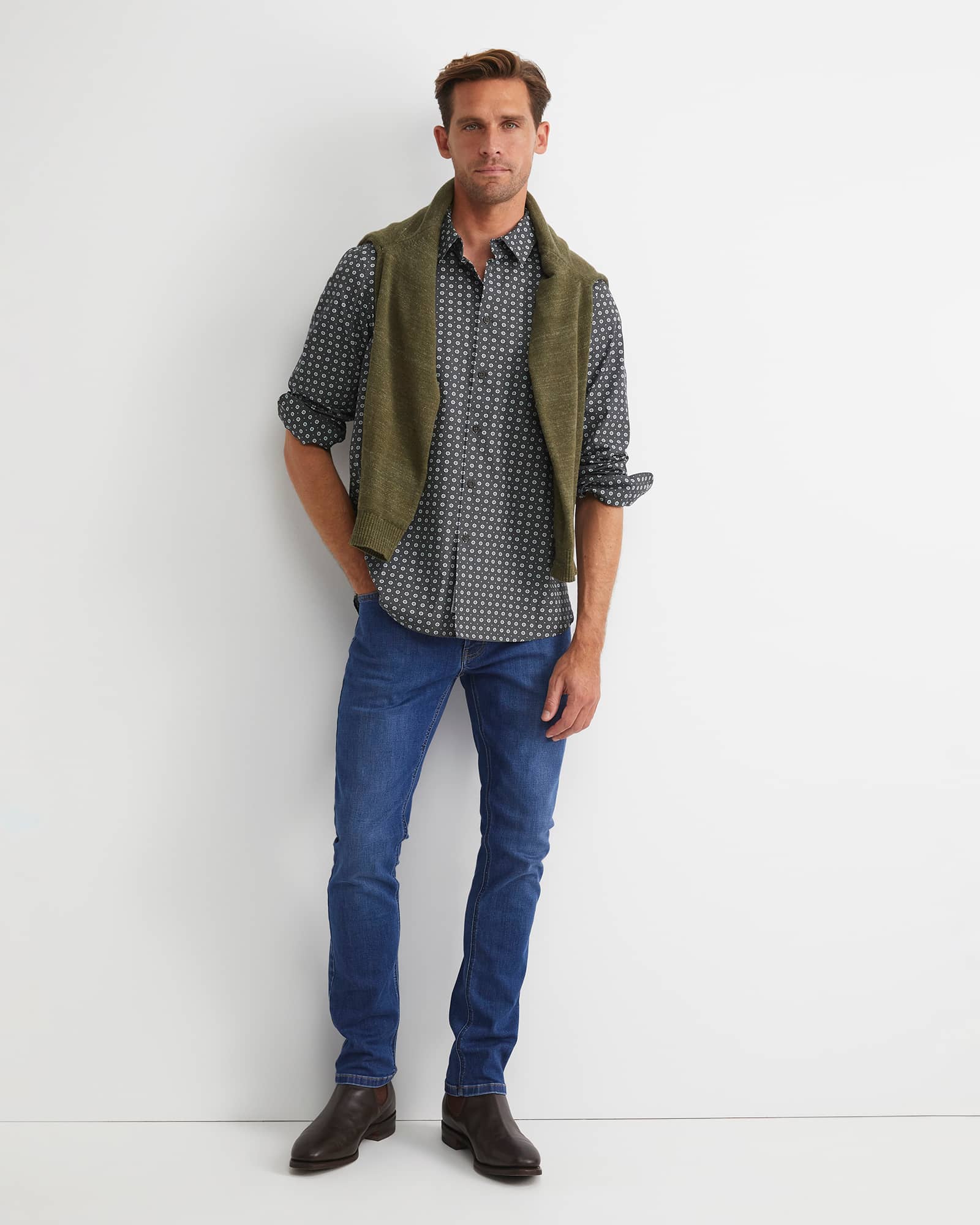 William Long Sleeve Print Shirt