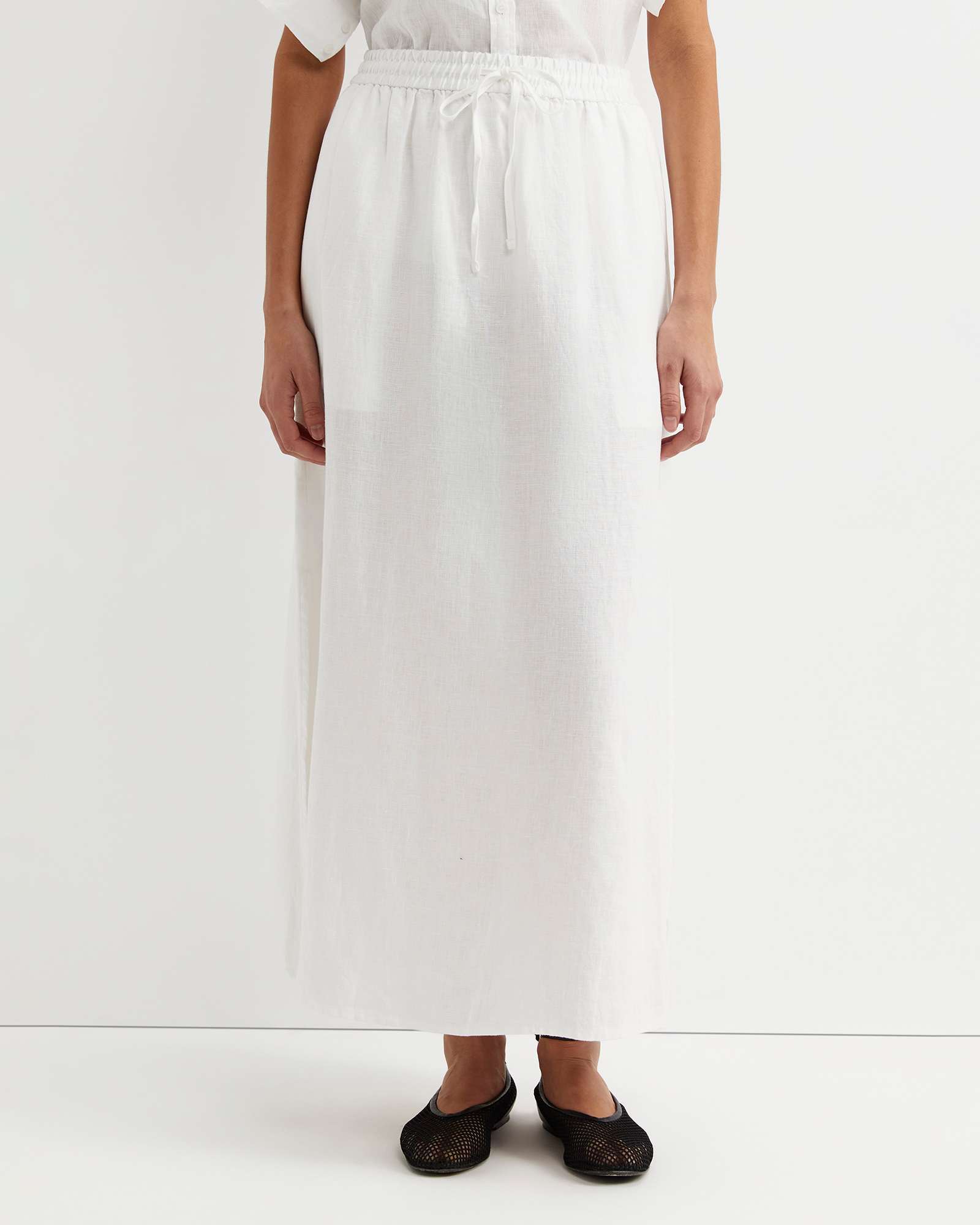 Lulu Linen Midi Skirt