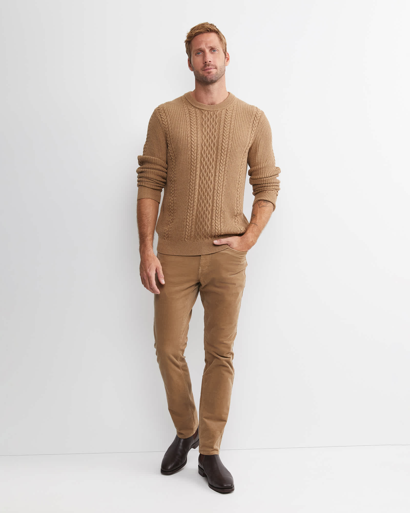 Joshua Cable Crew Knit
