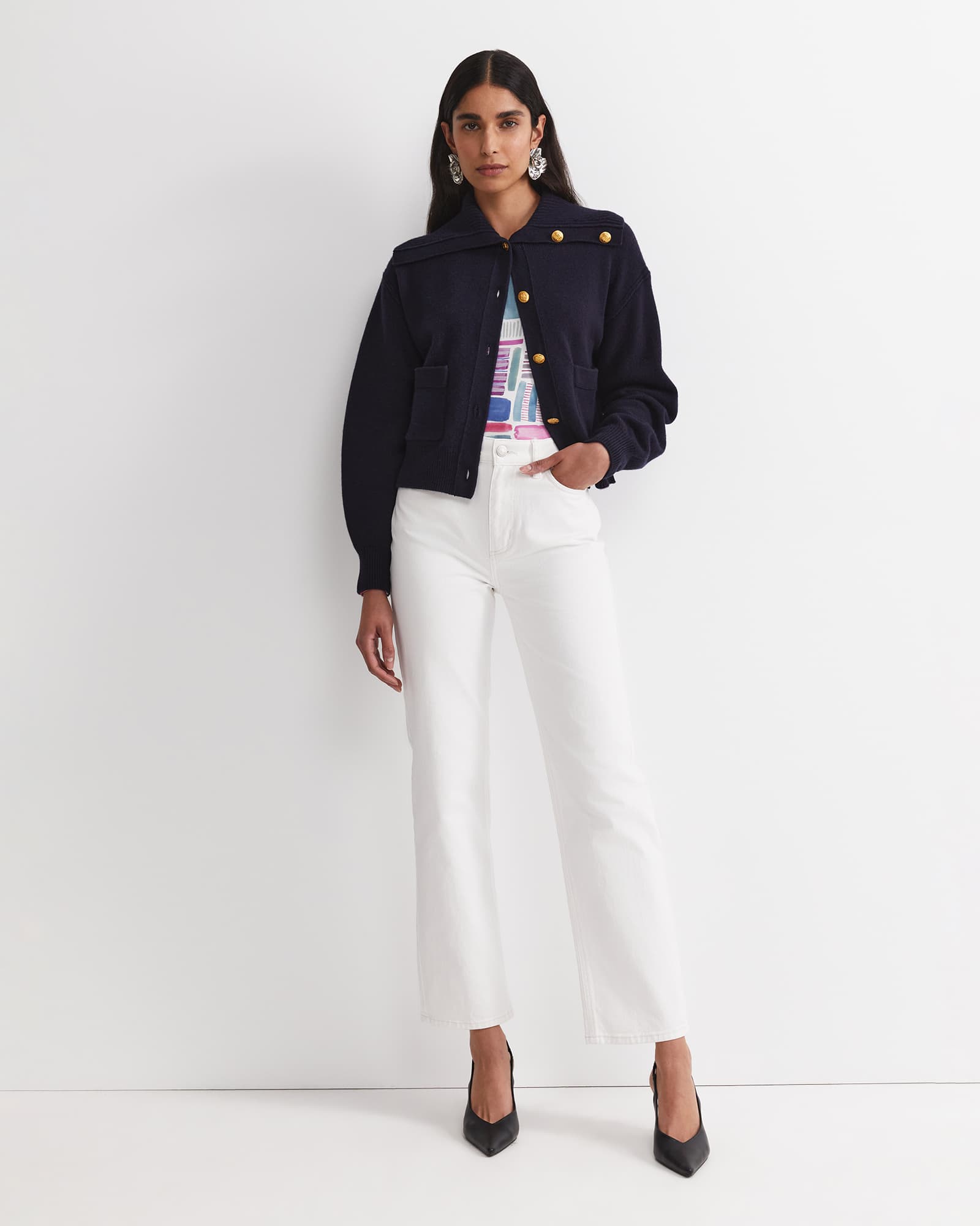 Sunshine Collared Merino Cardigan