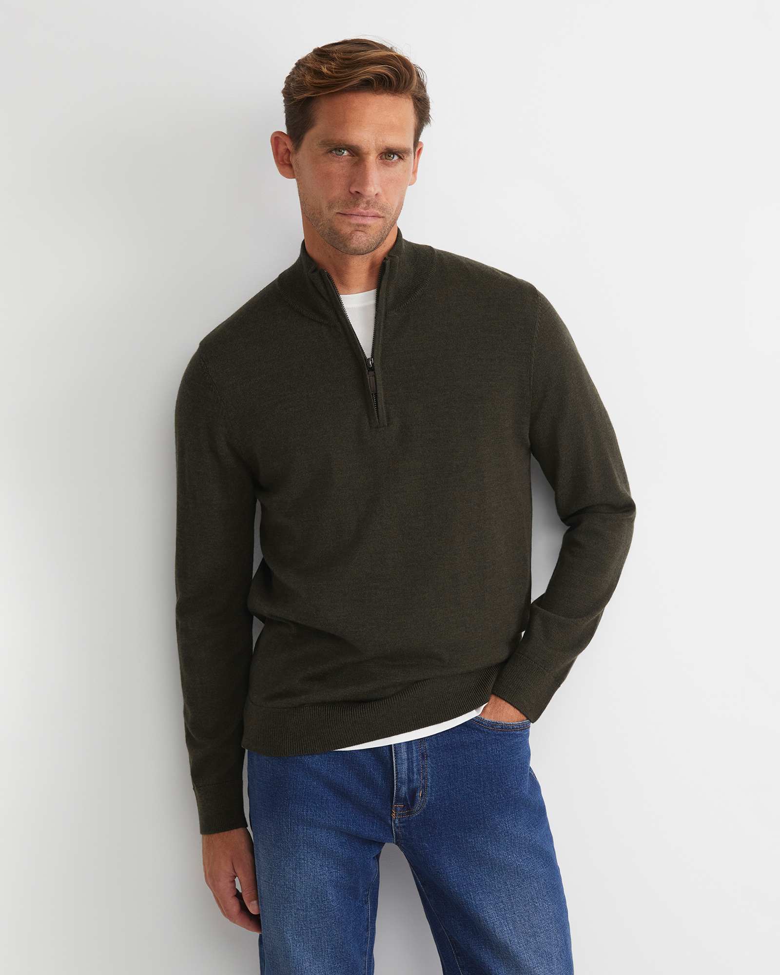 Henry Merino Quarter Zip Knit