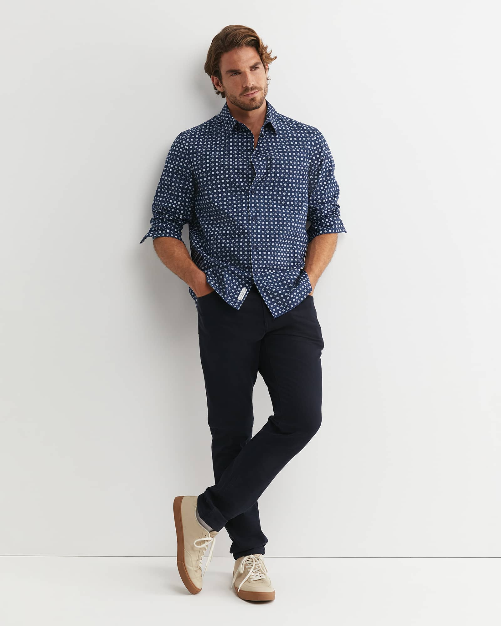 William Long Sleeve Print Shirt