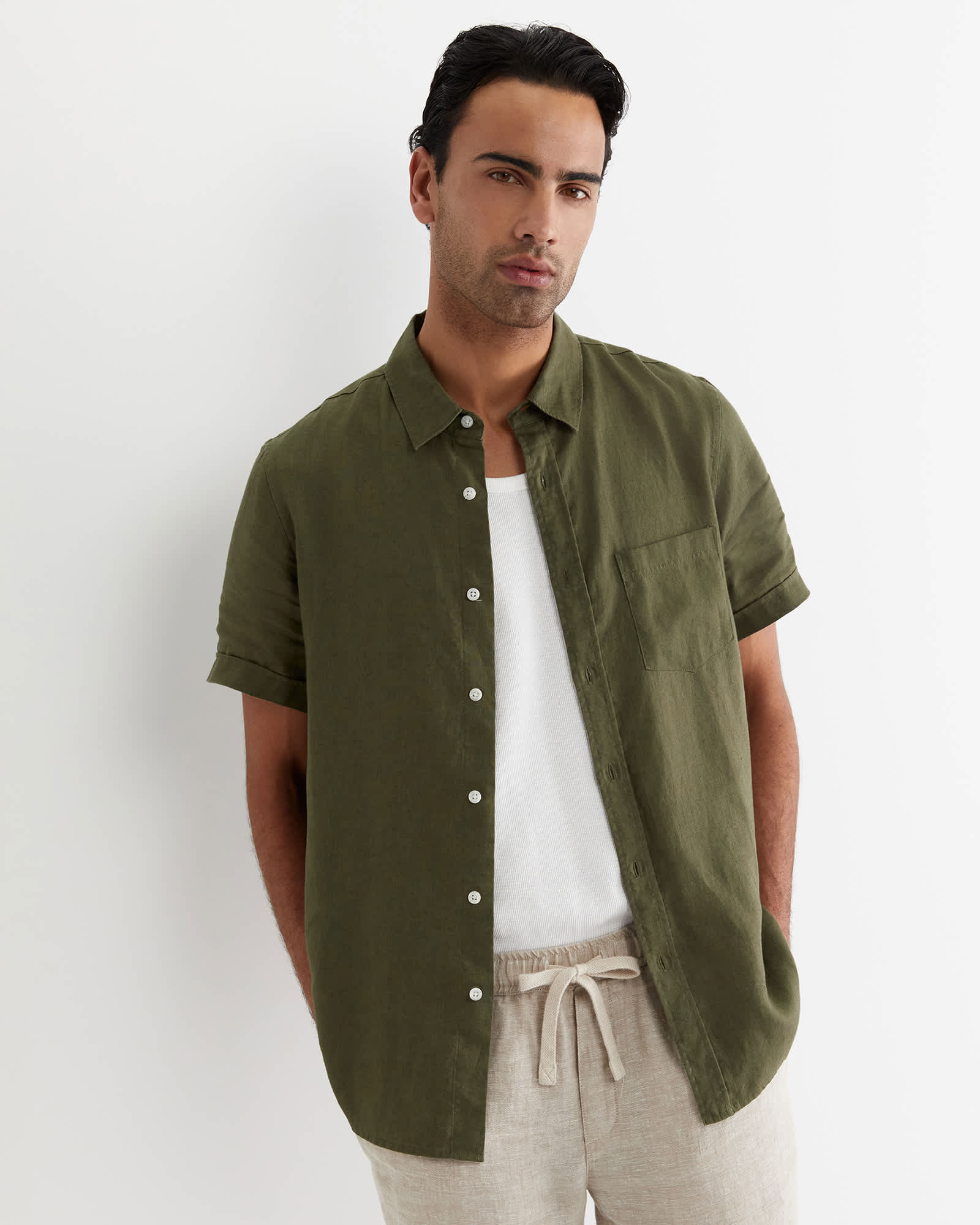 Short Sleeve Linen Shirt