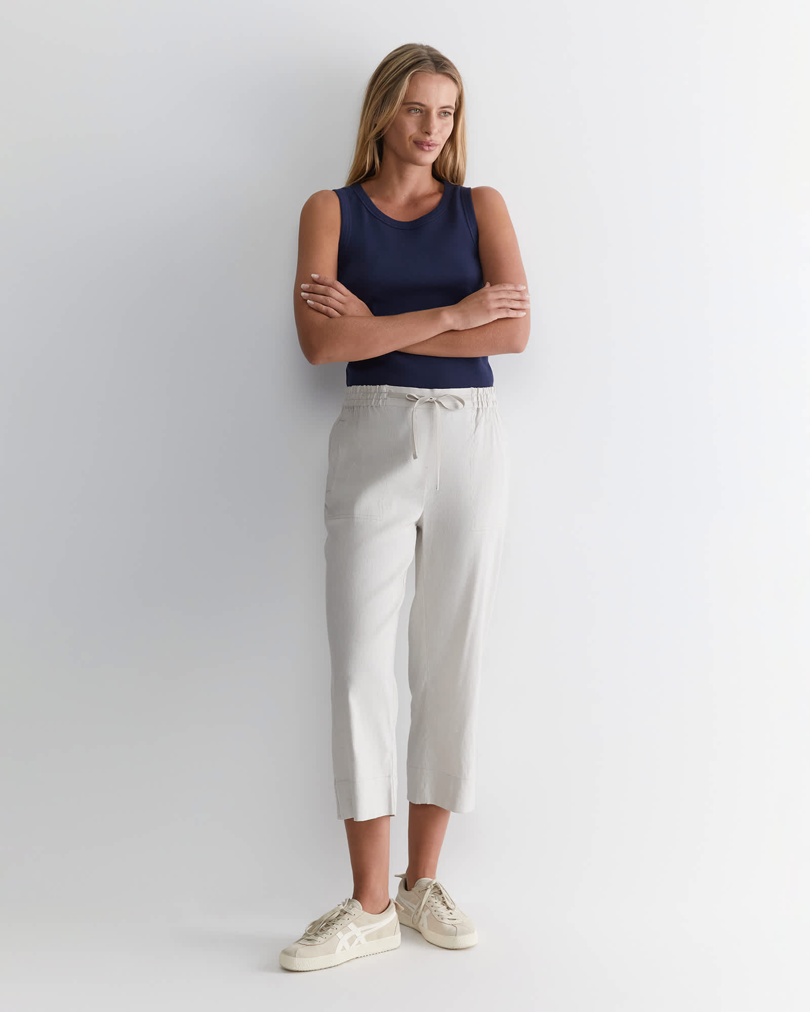 Rosa Crop Linen Pant