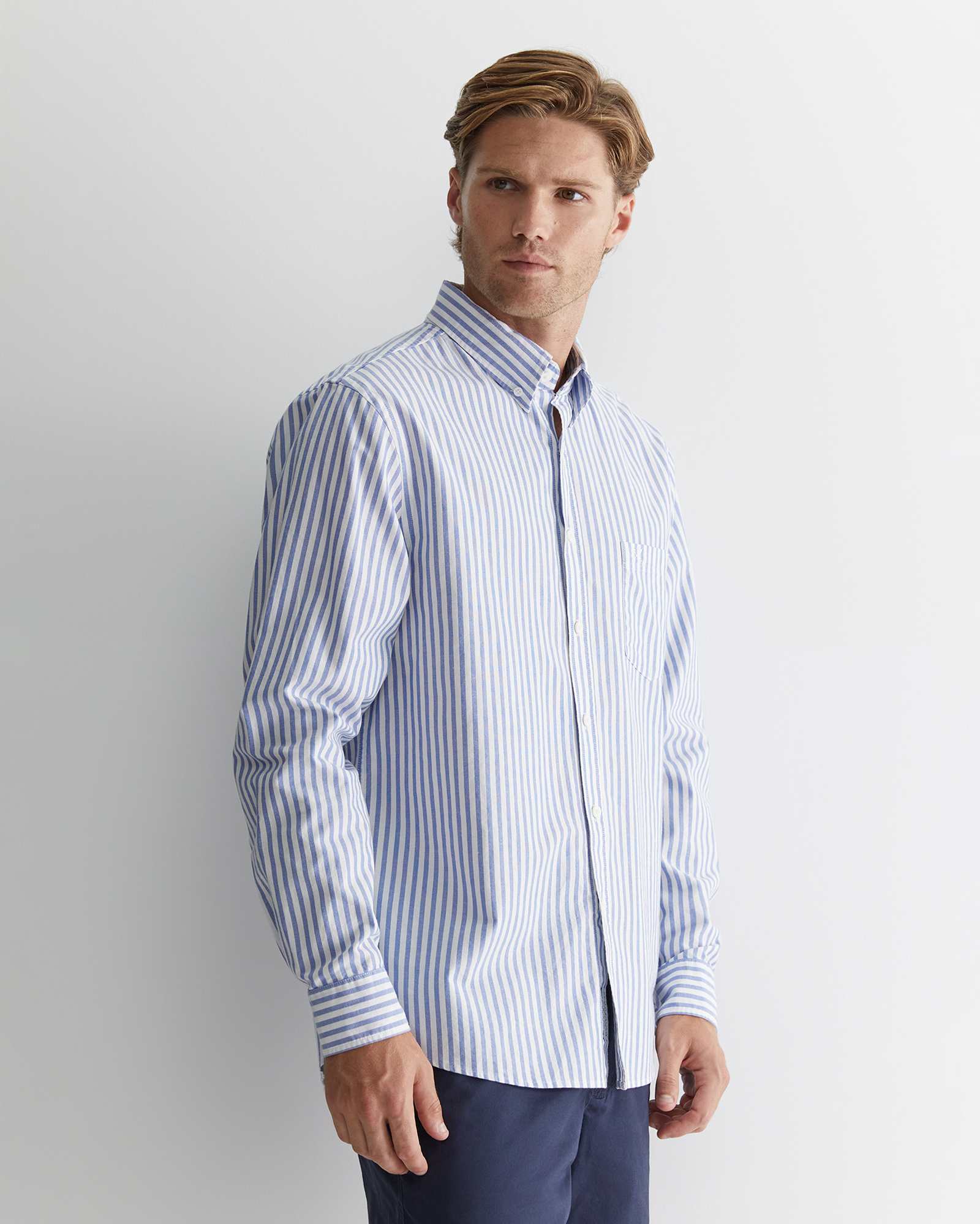 Oxford Stripe Long Sleeve Shirt