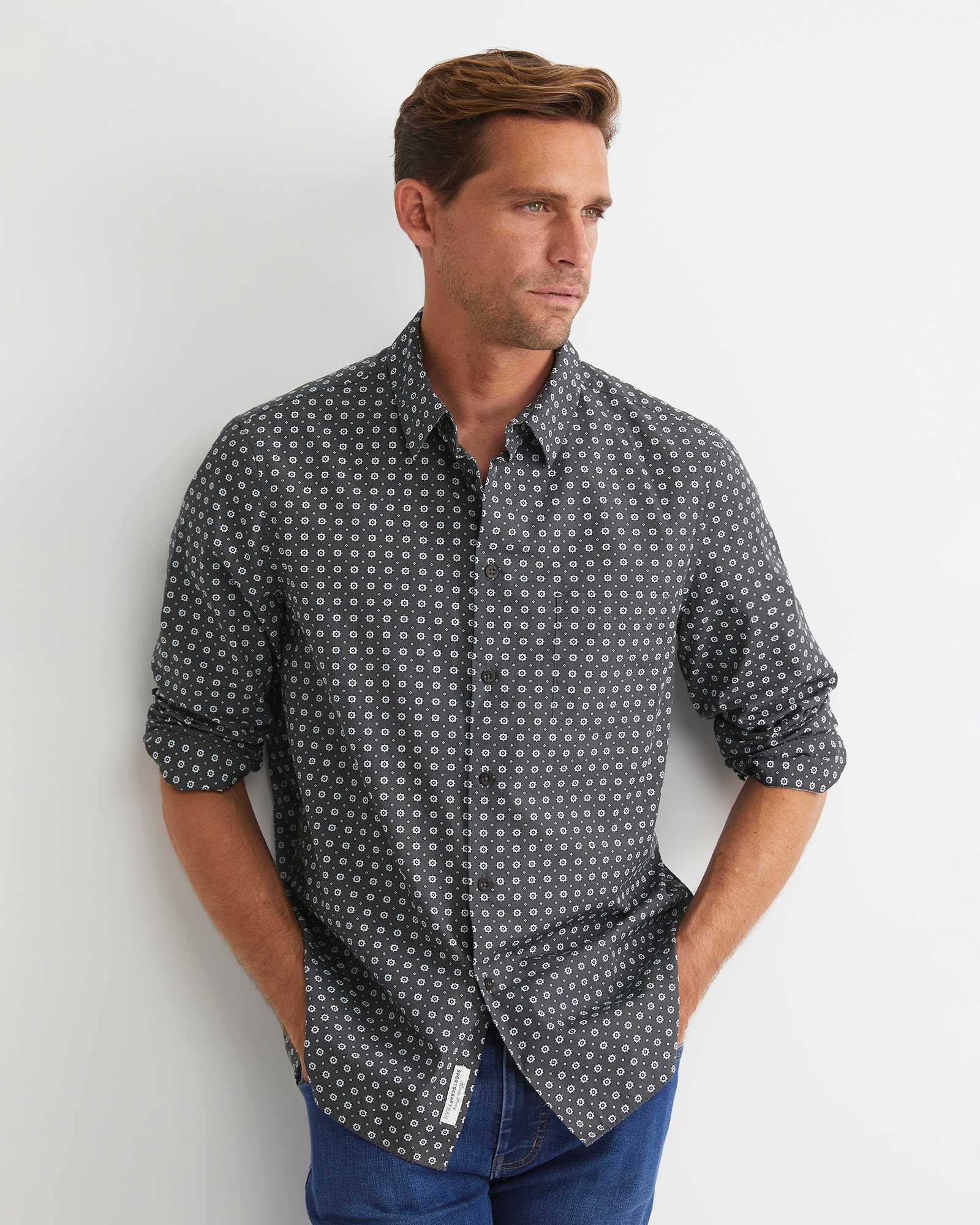 William Long Sleeve Print Shirt