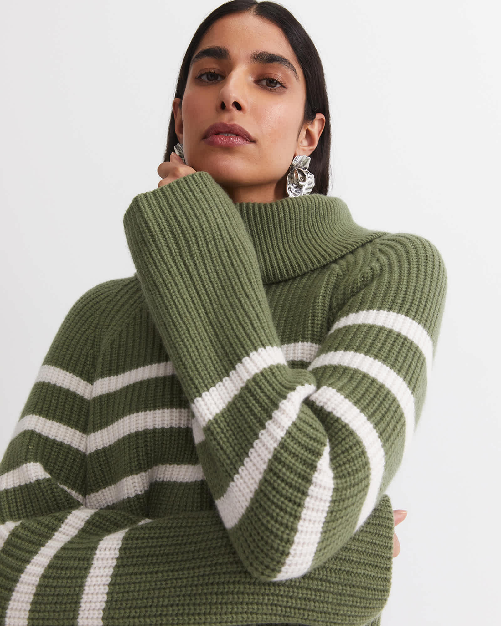Sunshine Stripe Turtleneck Sweater