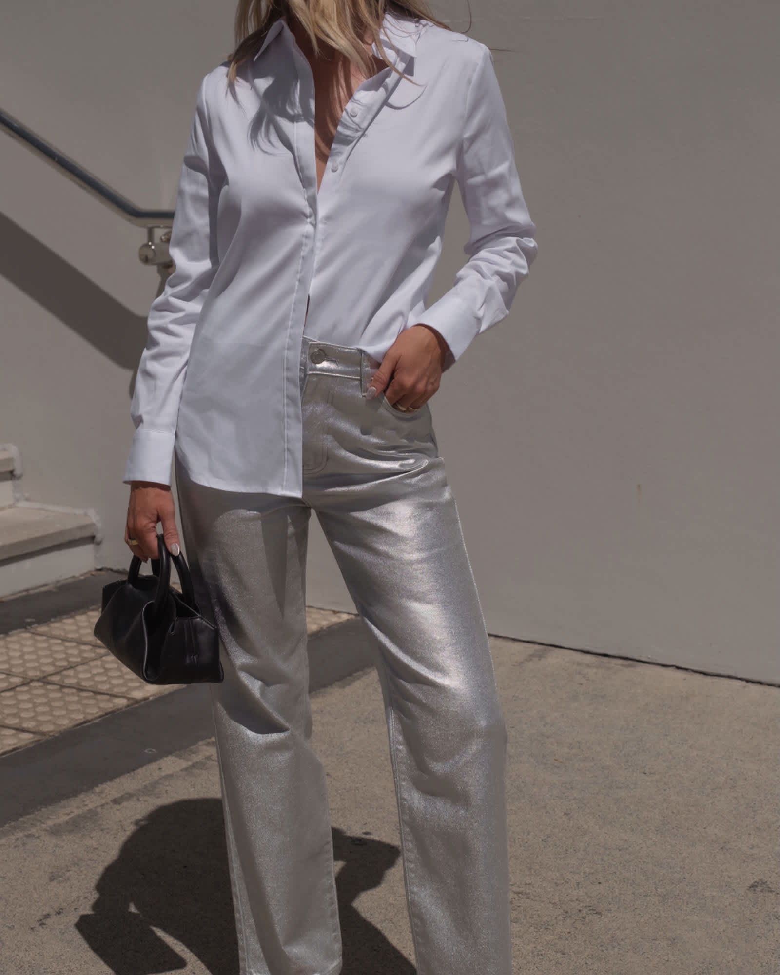 Bec Foiled Straight Leg Jean