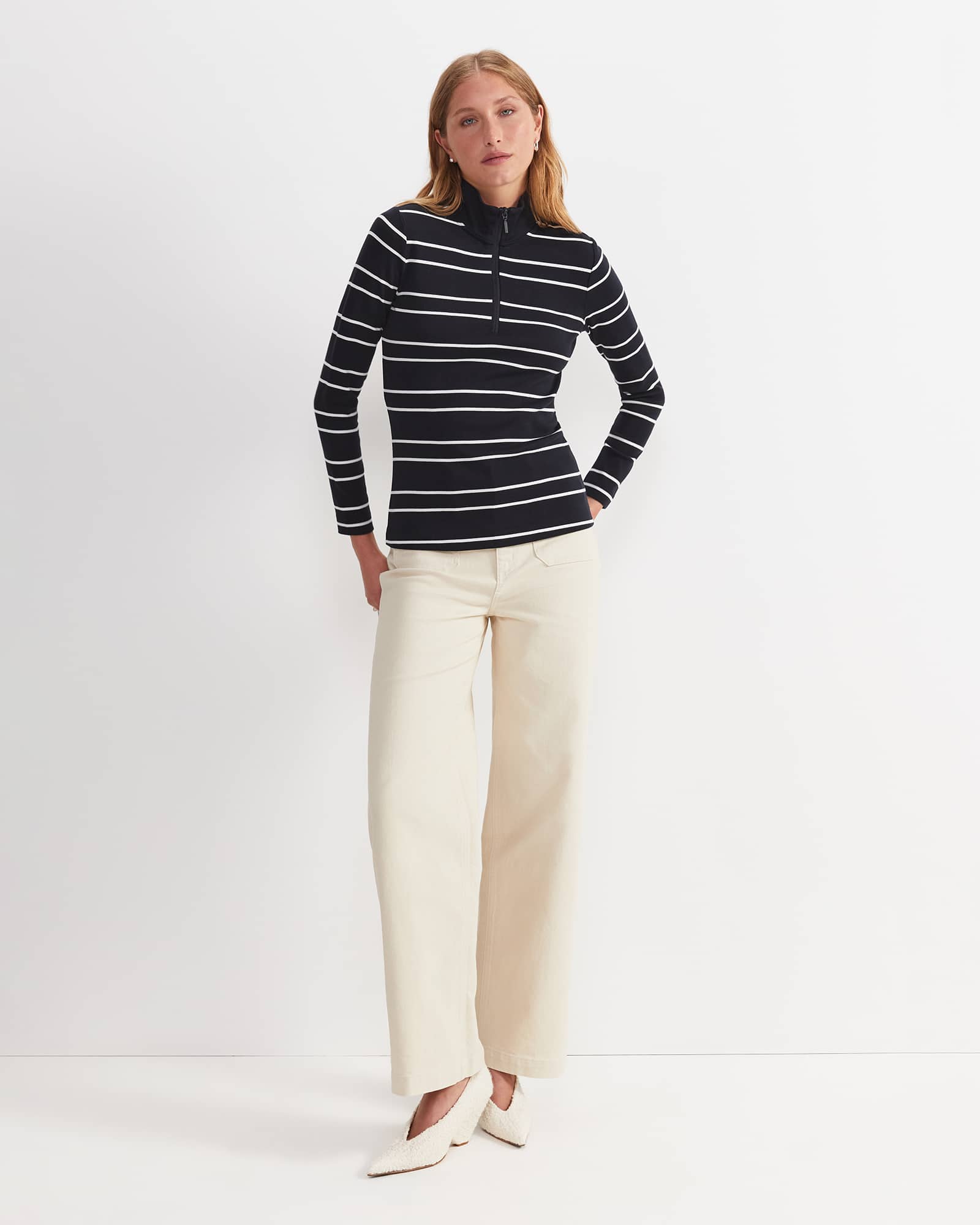 Lucy Zip Funnel Neck Top