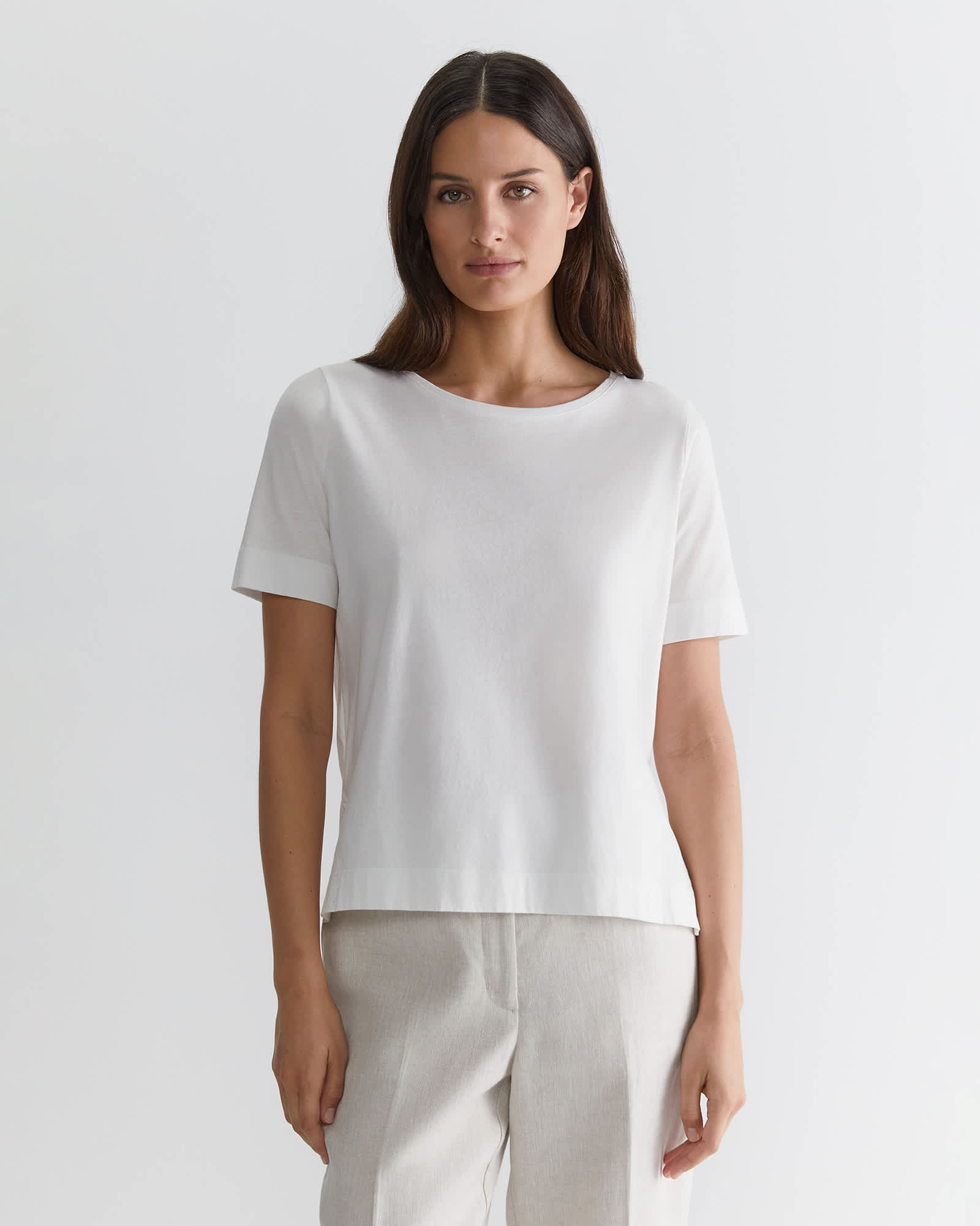 Mercerised Cotton Short Sleeve Tee