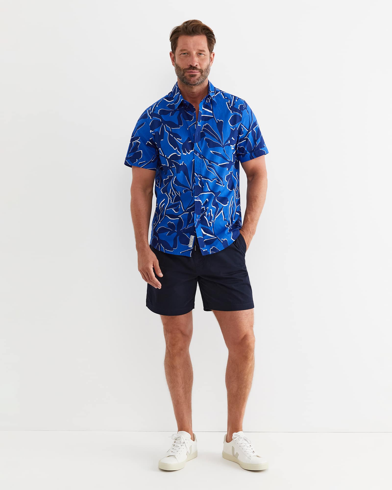 Marks Short Sleeve Cotton Shirt