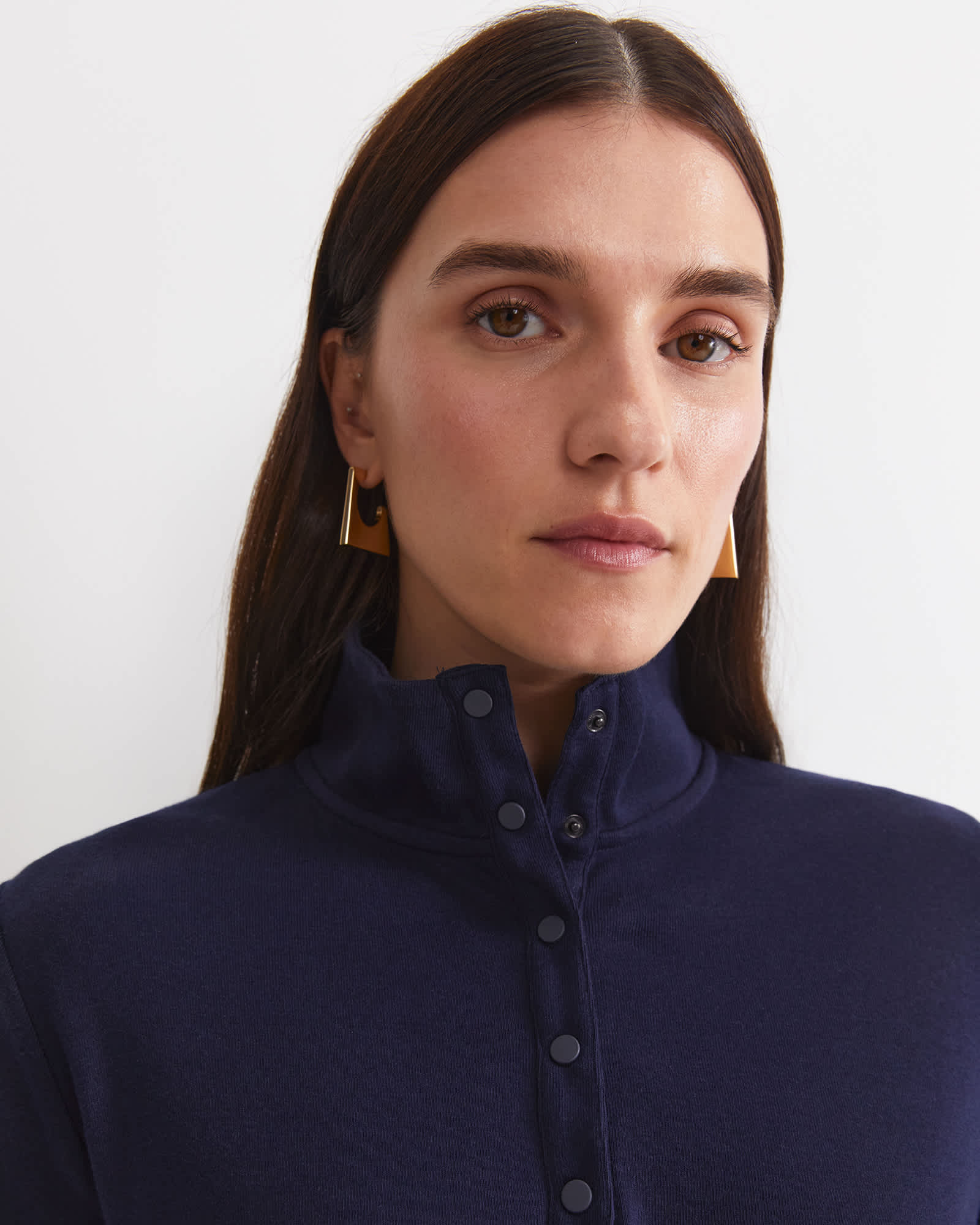 Lucy Snap Funnel Neck Top
