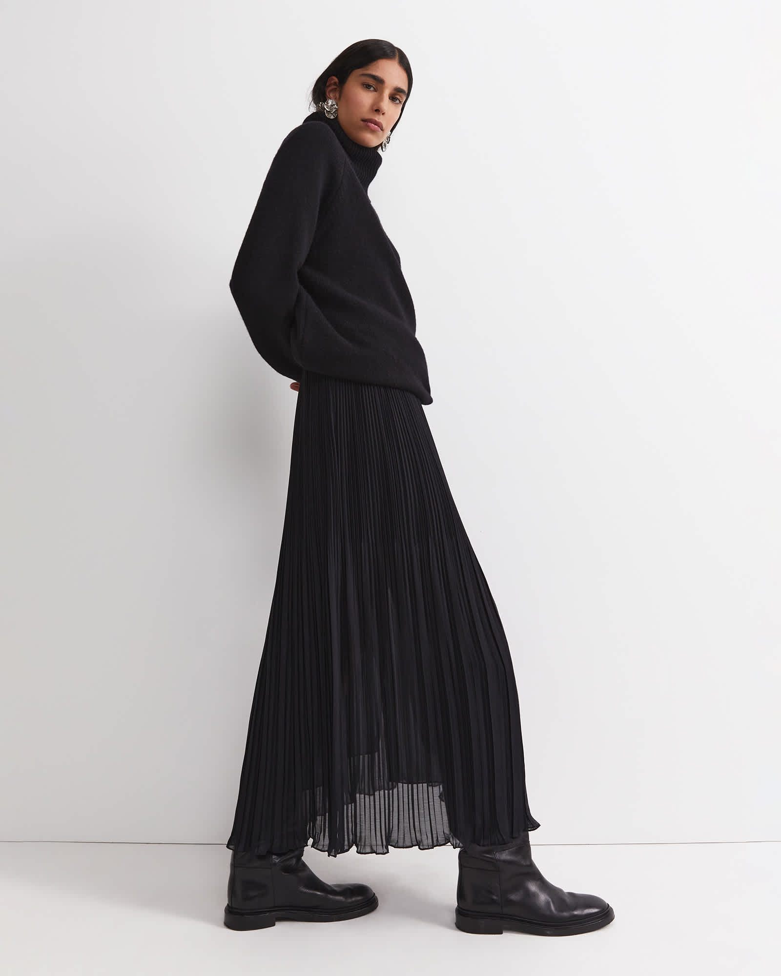 Quinn Pleated Midi Skirt