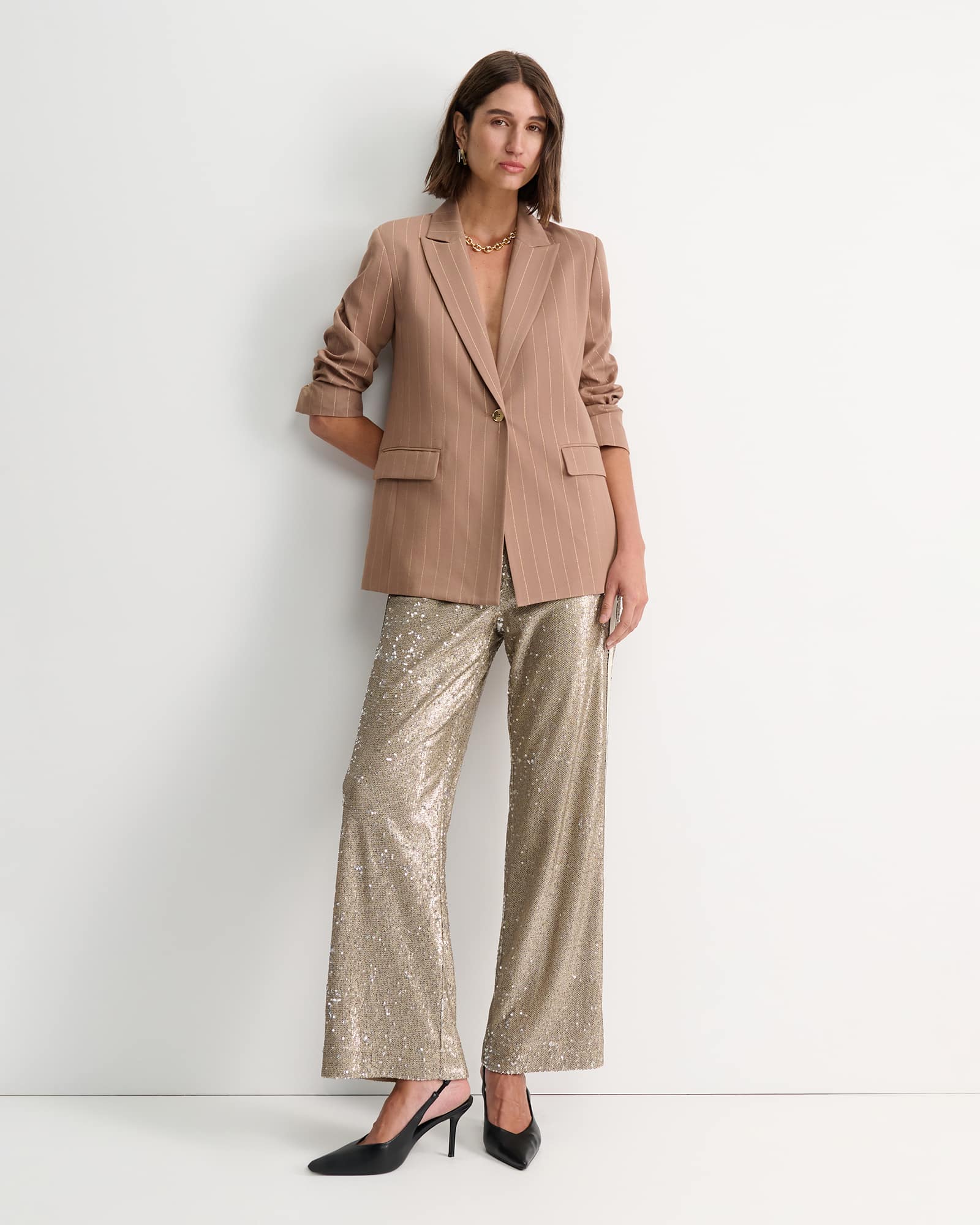 Mina Lurex Pinstripe Jacket