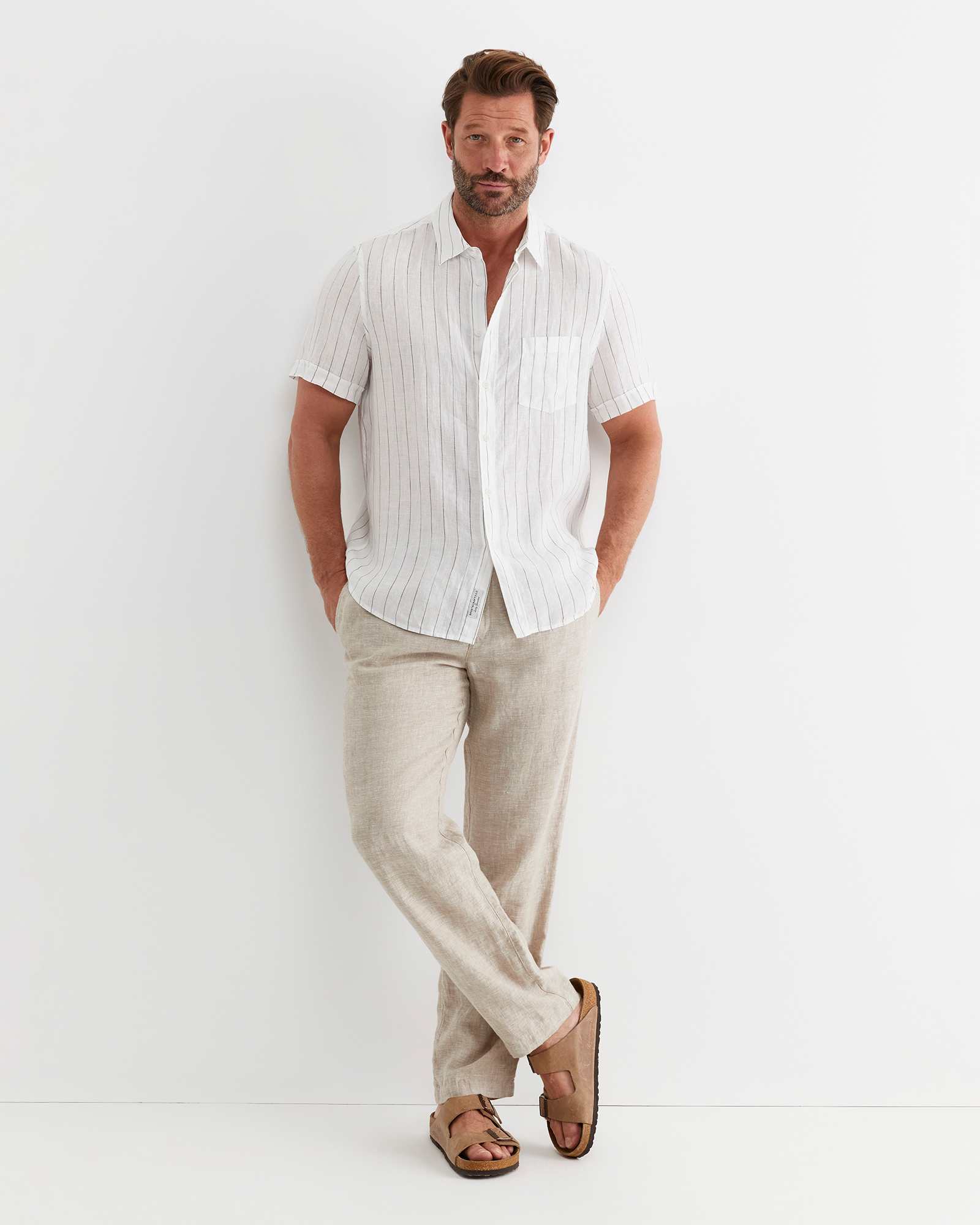 Alan Short Sleeve Linen Shirt