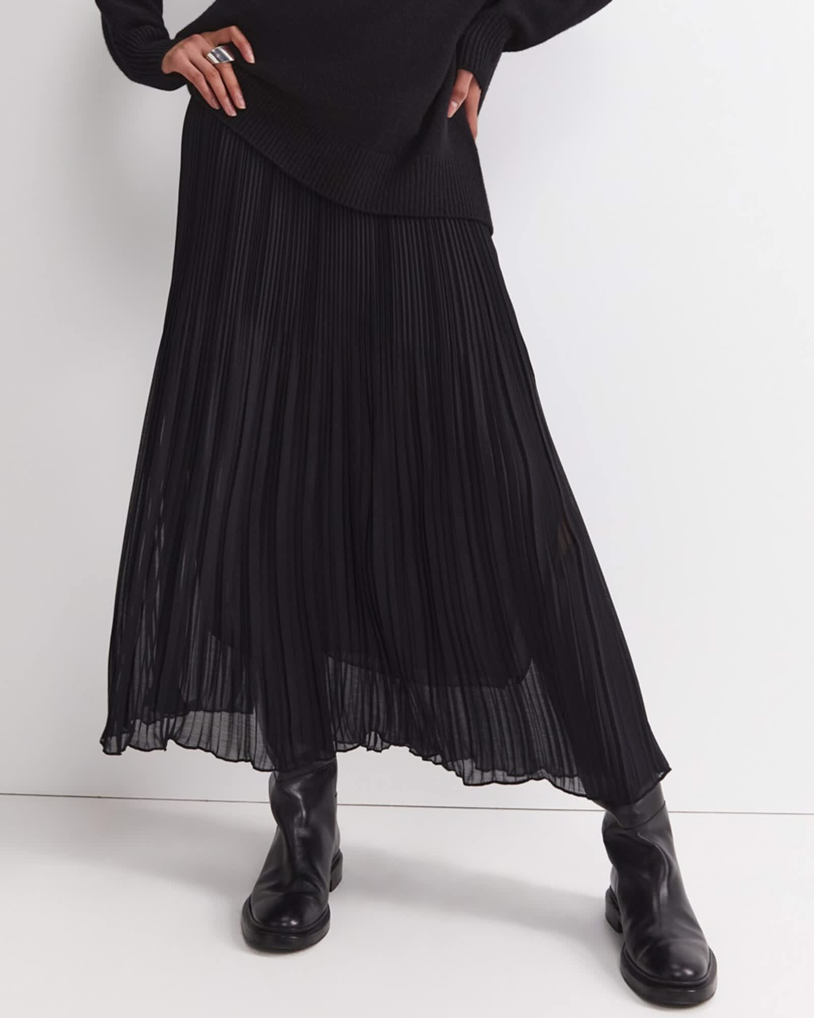 Quinn Pleated Midi Skirt